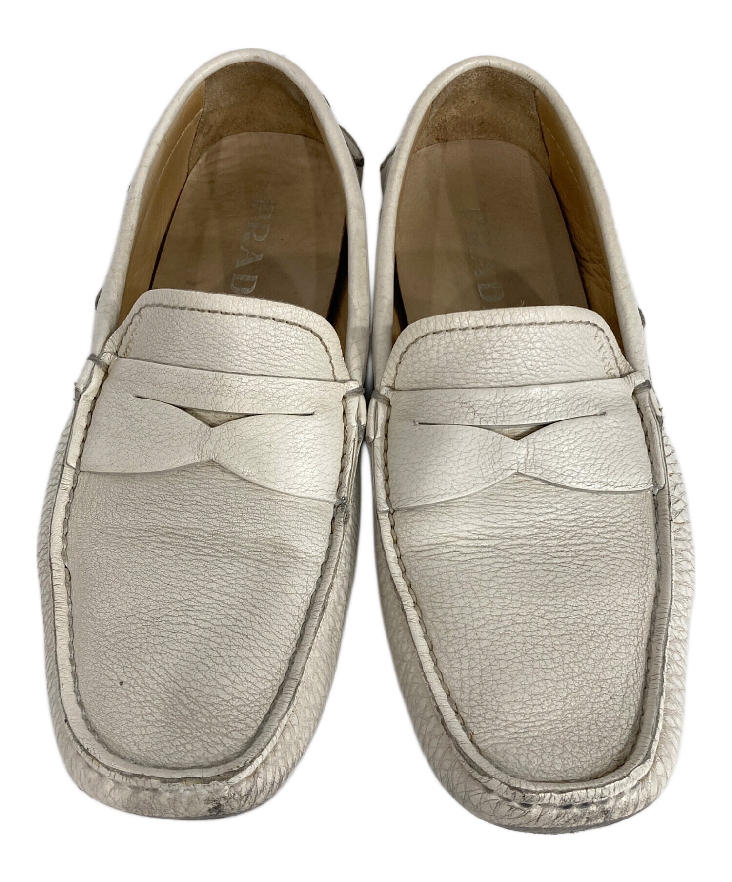 中古・古着通販】PRADA (プラダ) ドライビングシューズ ホワイト