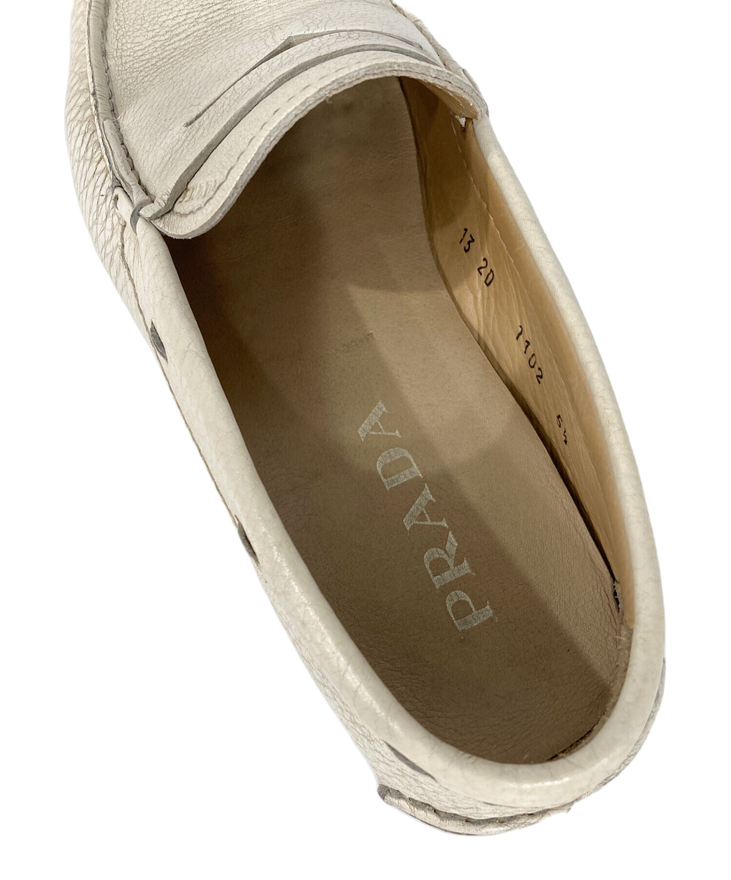 PRADA ドライビングシューズ 中古・古着通販】PRADA (プラダ) ドライビングシューズ ブラウン