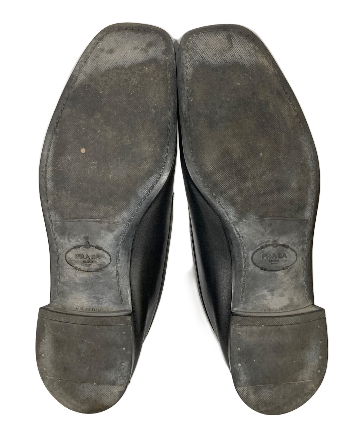 中古・古着通販】PRADA (プラダ) スクエアトゥスリッポンローファー