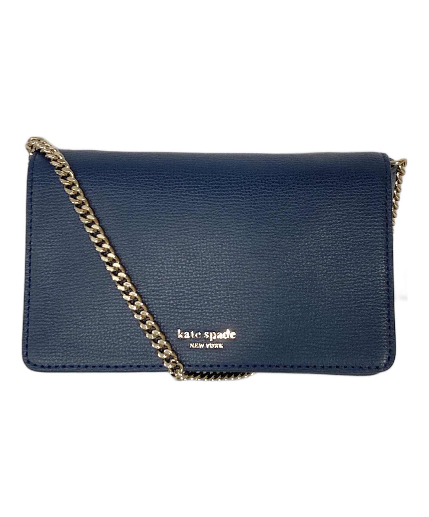 【新品未使用】 ケイトスペード グレインレザー シルビア チェーン ウォレット 中古・古着通販】Kate Spade (ケイトスペード) シルビアチェーン