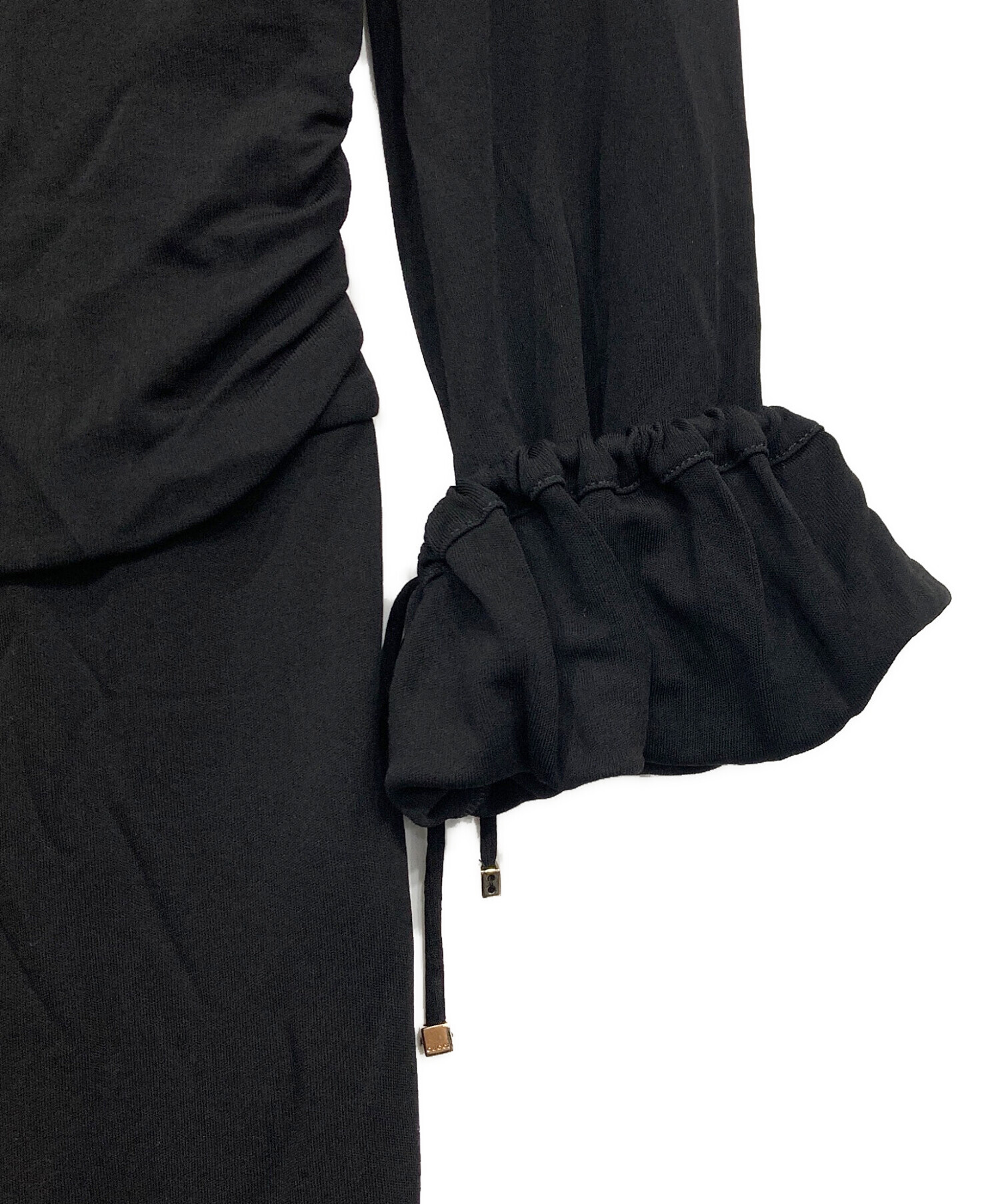 中古・古着通販】GUCCI (グッチ) ディープVカットワンピース ブラック