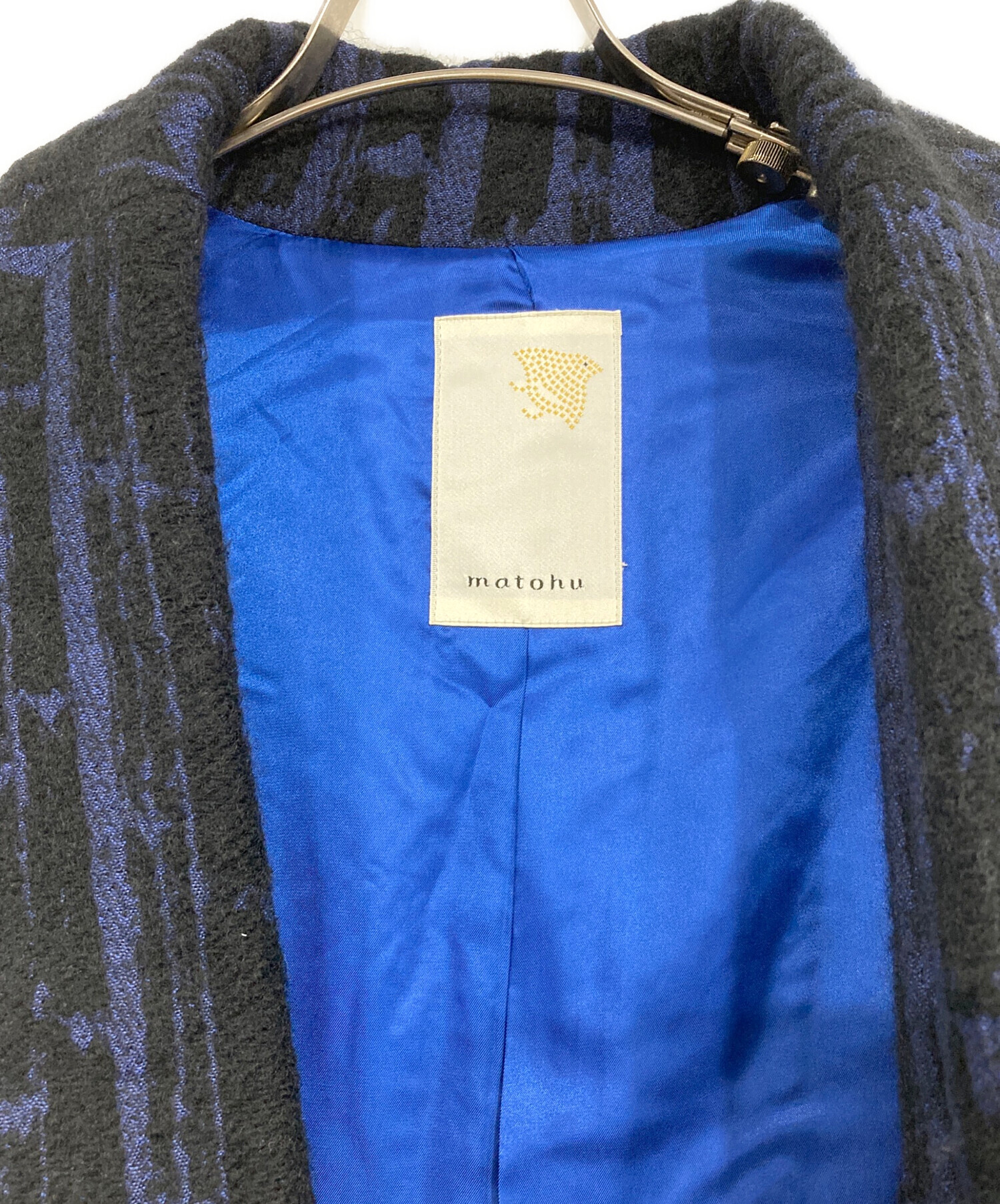 中古・古着通販】matohu (マトフ) 着物風コート ブラック サイズ:M 