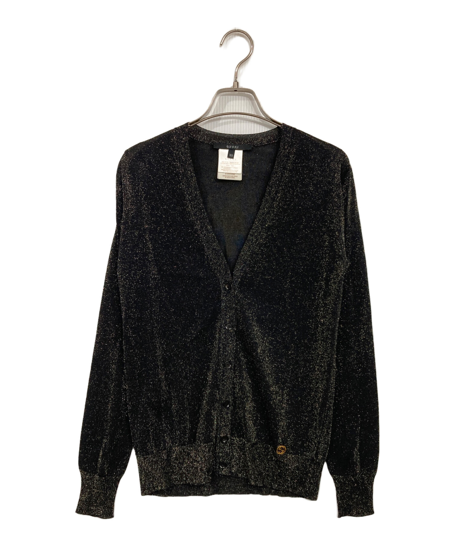 中古・古着通販】GUCCI (グッチ) GGチャーム付ラメカーディガン