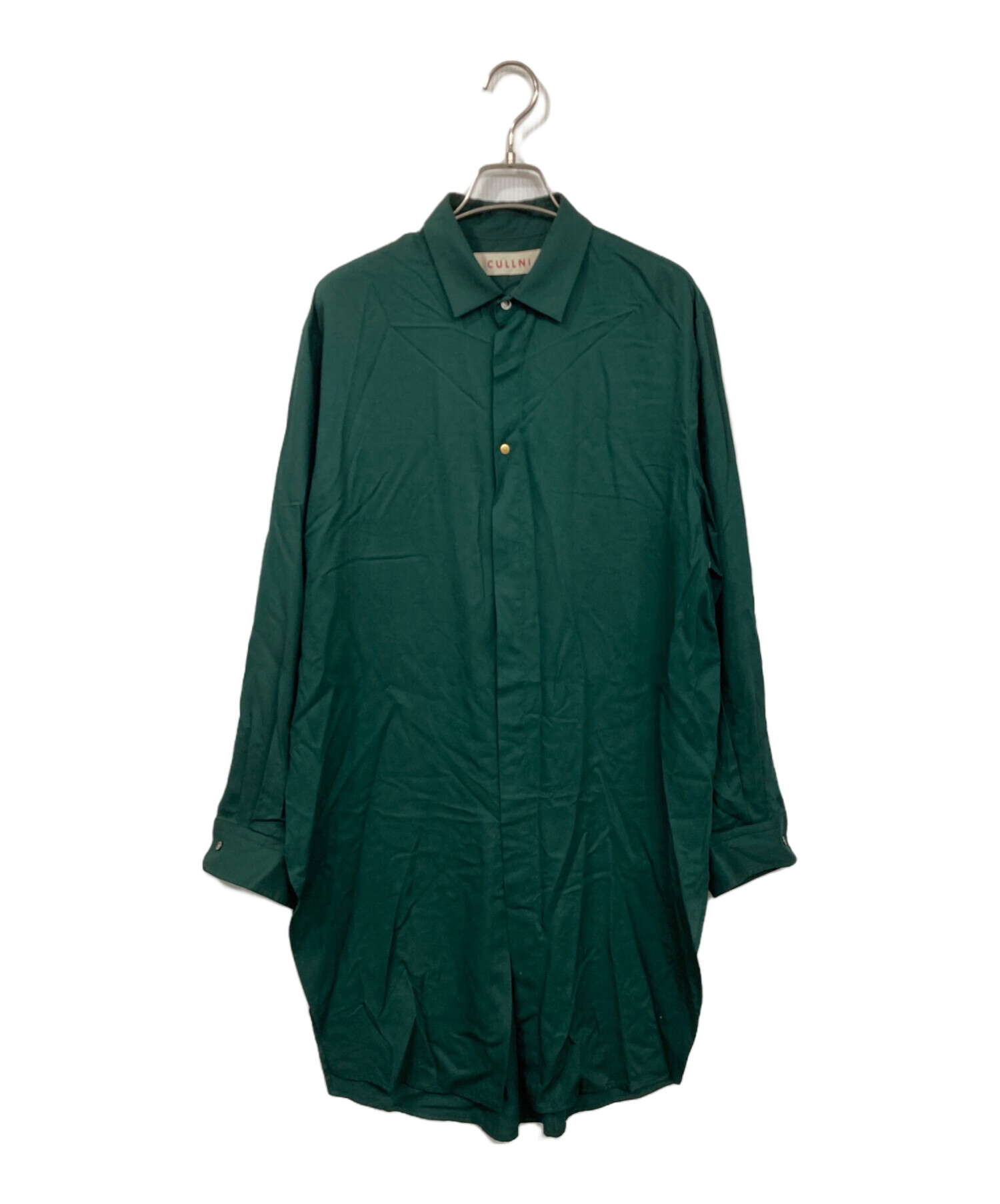 中古・古着通販】CULLNI (クルニ) ロングシャツ グリーン サイズ:2