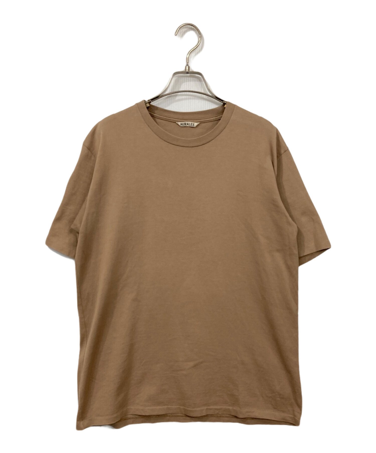 中古・古着通販】AURALEE (オーラリー) LUSTER PLAITING TEE ベージュ 