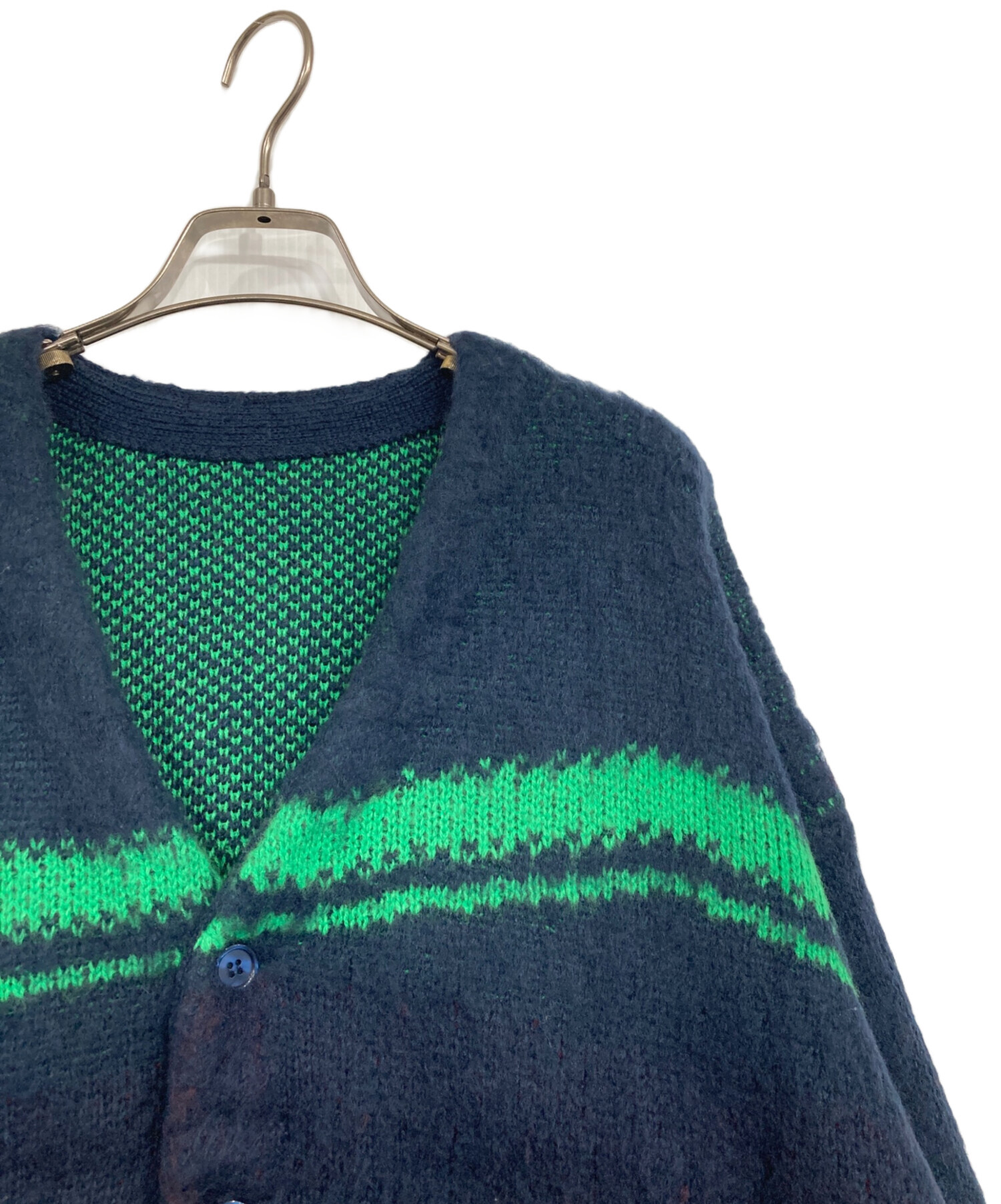 中古・古着通販】PAMM (パム) 気狂いのニットカーディガン ネイビー