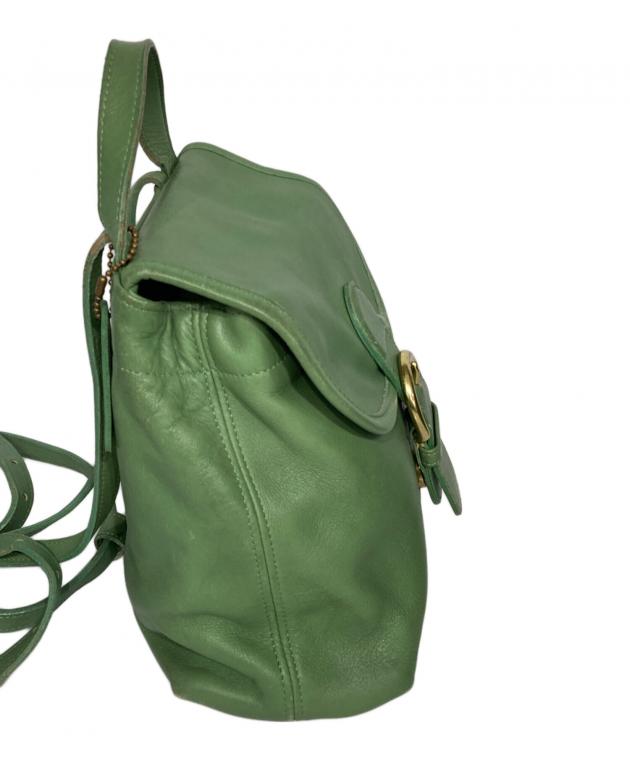 中古・古着通販】COACH (コーチ) レザーリュック グリーン｜ブランド