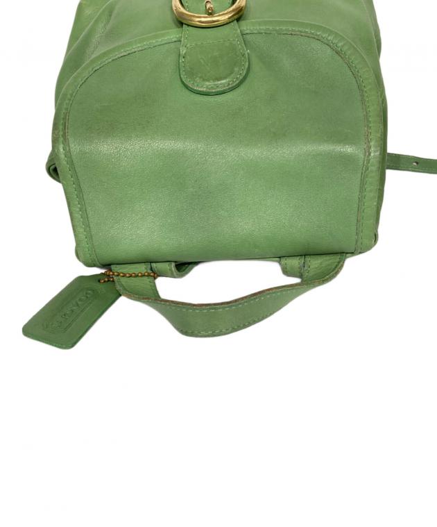 中古・古着通販】COACH (コーチ) レザーリュック グリーン｜ブランド