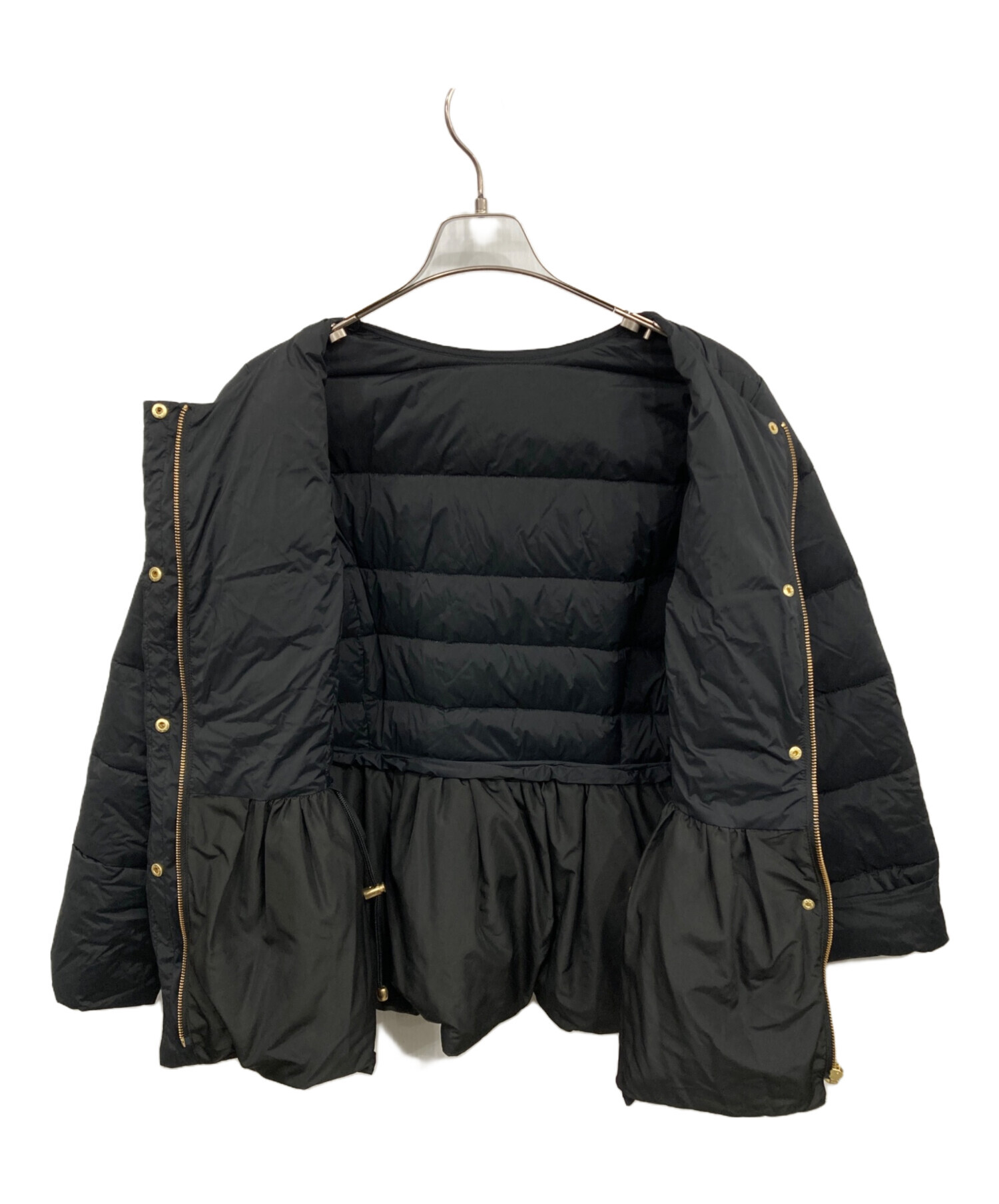 新品未使用　FENNEL フェンネル ペプラム　ダウンジャケット ブラック 中古・古着通販】FENNEL (フェンネル) ペプラムダウンジャケット