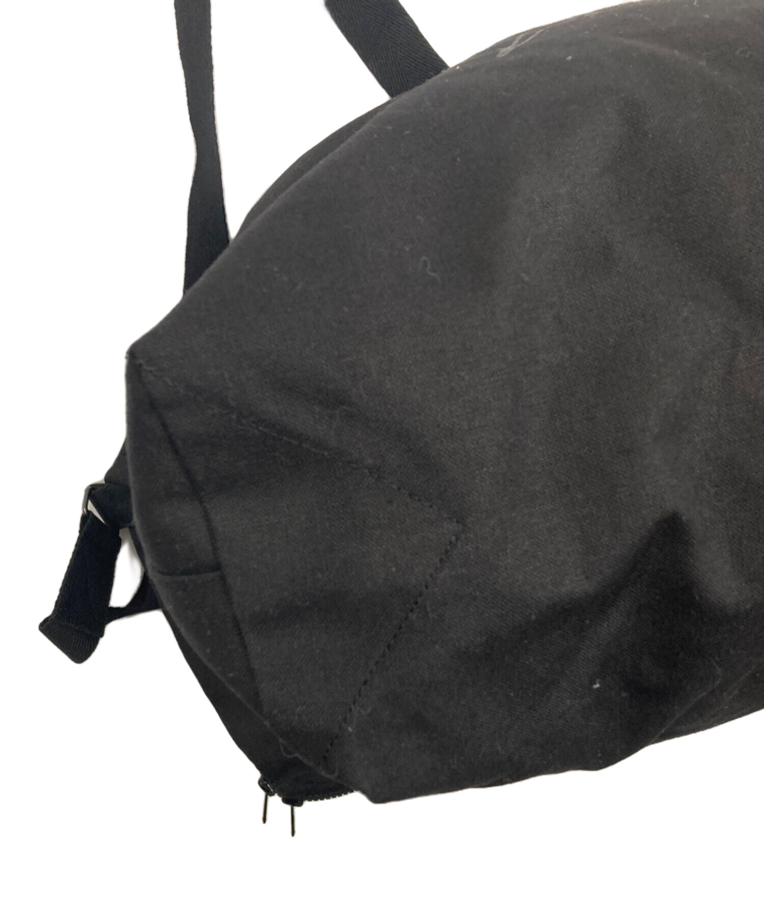 Yohji Yamamoto 黒 ショルダーバッグ ヨウジヤマモトYohji Yamamoto コットンロゴプリントショルダーバッグ