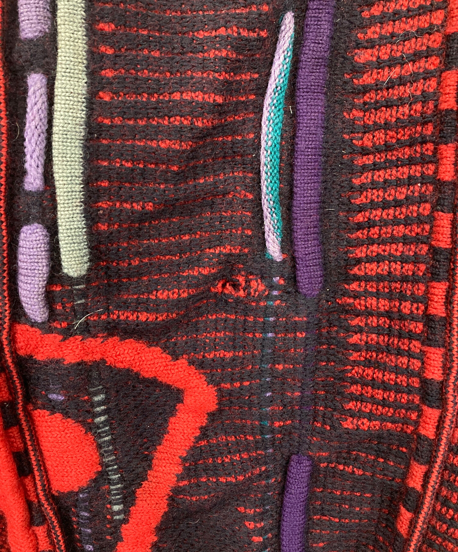中古・古着通販】Coogi (クージー) 3Dニット ネイビー×レッド サイズ:M 