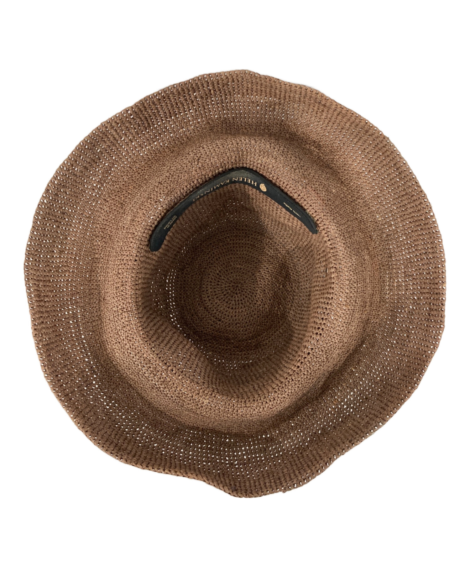 新品未使用タグ付きHELEN KAMINSKI ブラウン ラフィア帽子 中古・古着通販】HELEN KAMINSKI (ヘレンカミンスキー) ラフィアハット