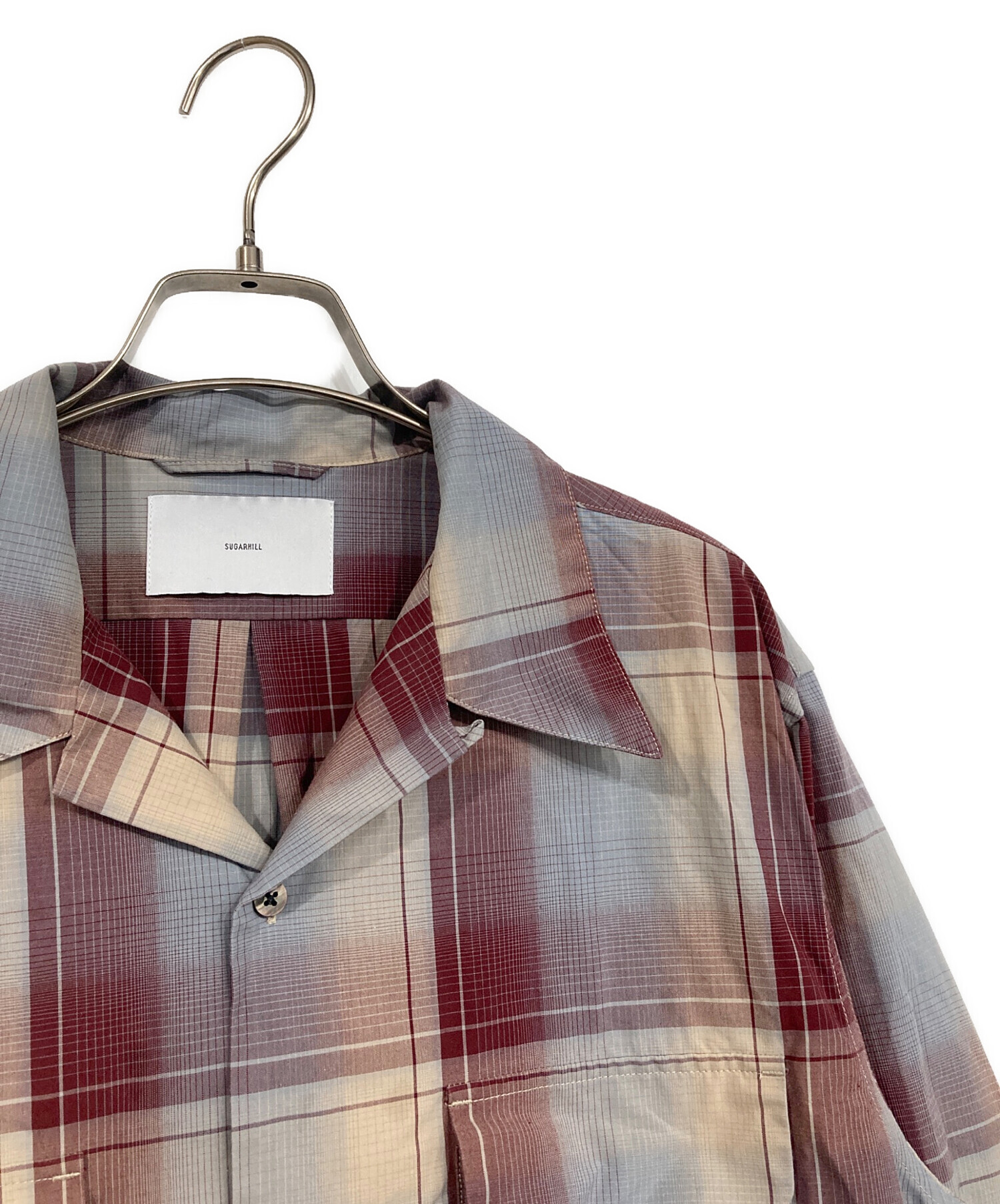 中古・古着通販】SUGARHILL (シュガーヒル) OMBRE PLAID OPEN COLLAR 