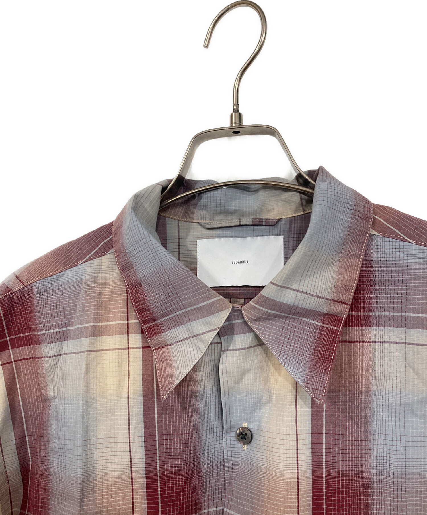 中古・古着通販】SUGARHILL (シュガーヒル) OMBRE PLAID OPEN COLLAR