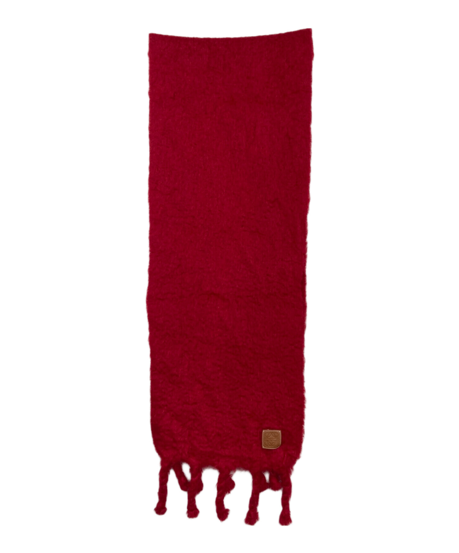 中古・古着通販】LOEWE (ロエベ) モヘヤ大判アナグラムマフラー レッド