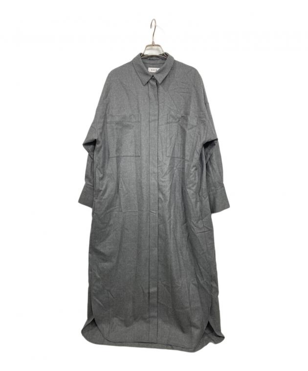 中古・古着通販】SACRA (サクラ) シャツワンピース グレー サイズ:38 