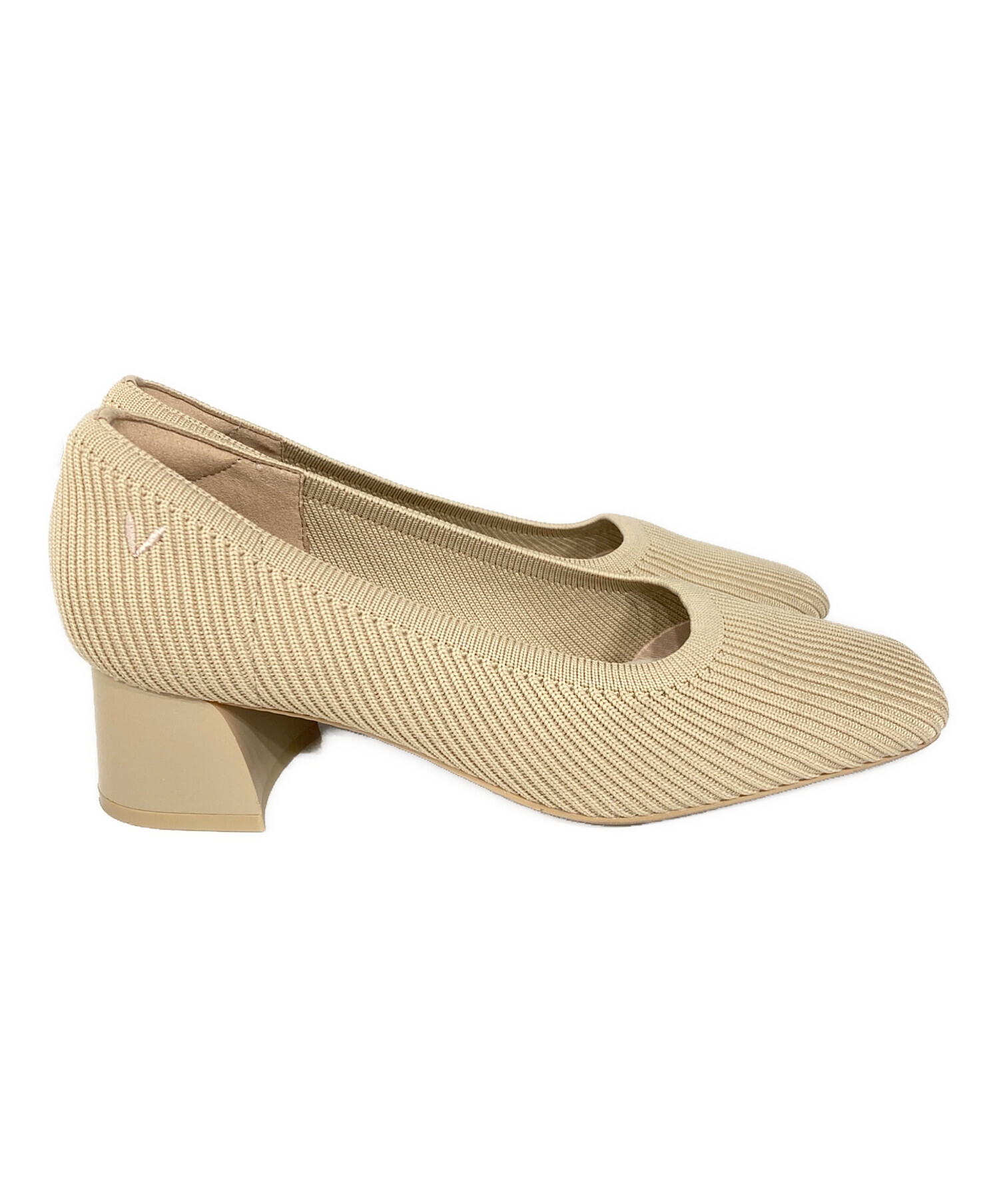 中古・古着通販】VIVAIA (ビバイア) ニットパンプス ベージュ サイズ