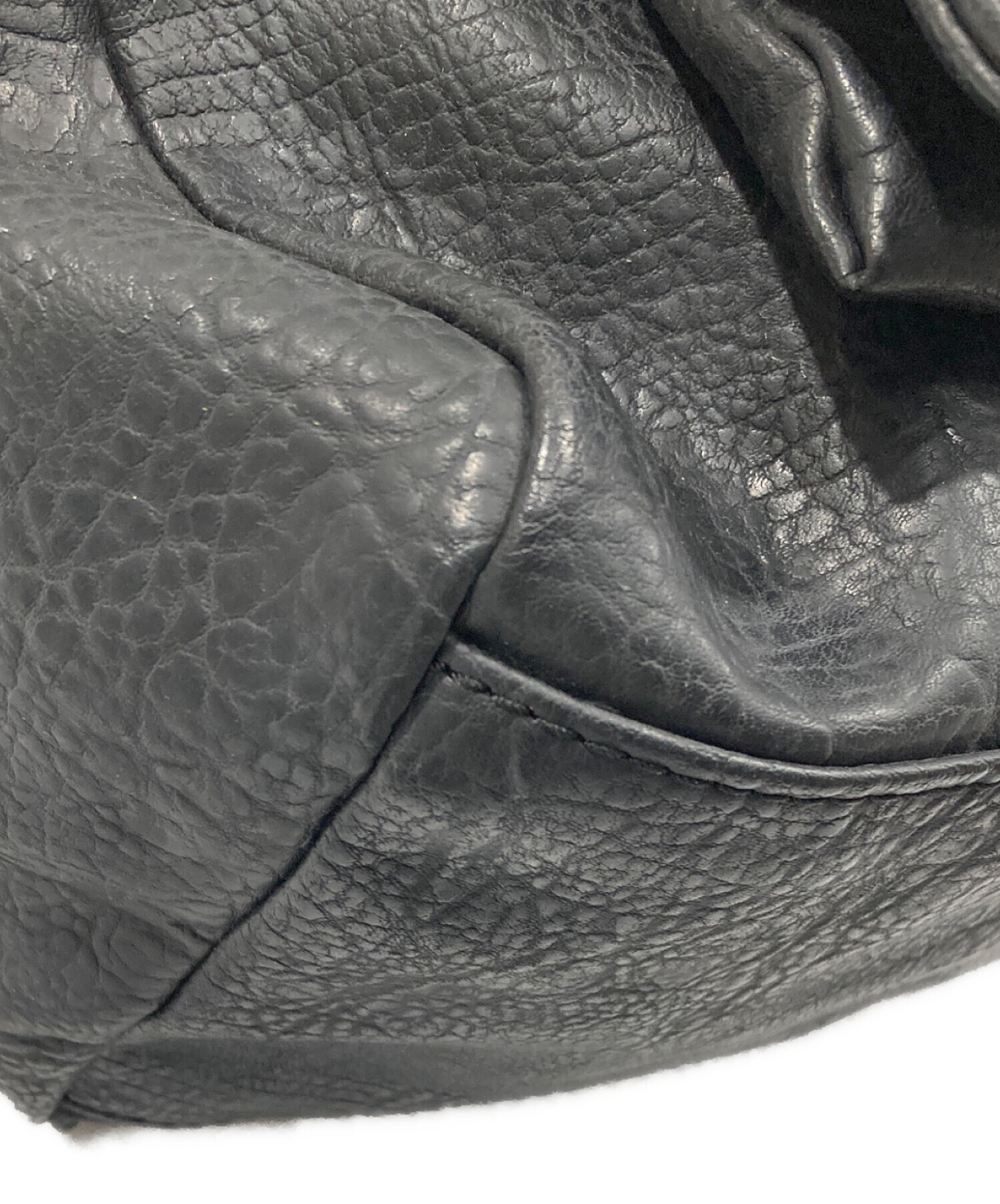 中古・古着通販】DIESEL (ディーゼル) レザーボストンバッグ ブラック