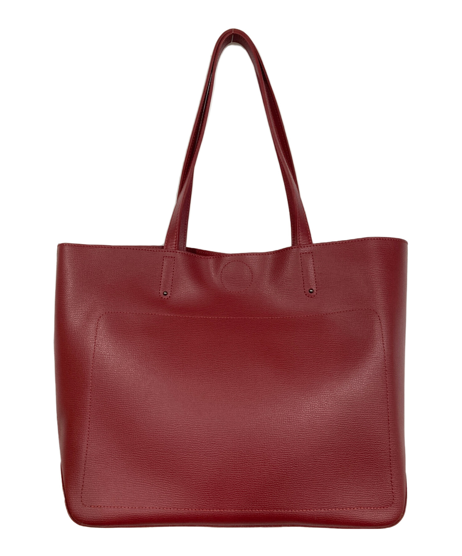 中古・古着通販】LONGCHAMP (ロンシャン) Shop-Itトートバッグ レッド