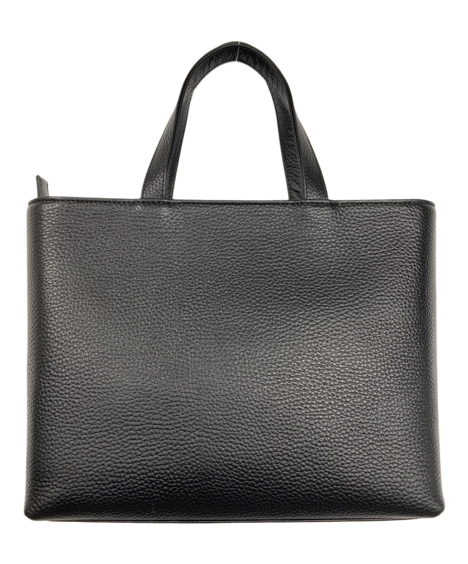 【美品】Hush Tug ハッシュタグ ビジネストートバッグ レザー シボ革 黒 中古・古着通販】hushtug (ハッシュタグ) シボ革トートバッグ ブラック