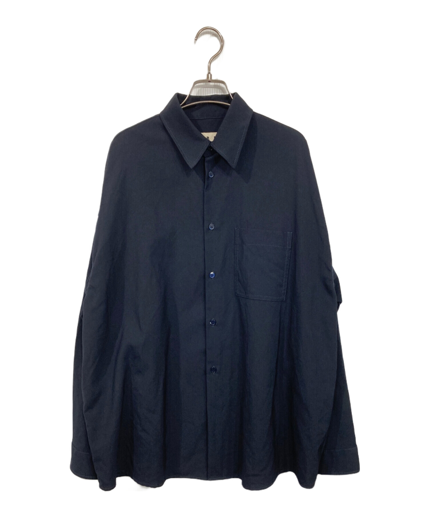 中古・古着通販】MARNI (マルニ) トロピカルウールシャツ ネイビー