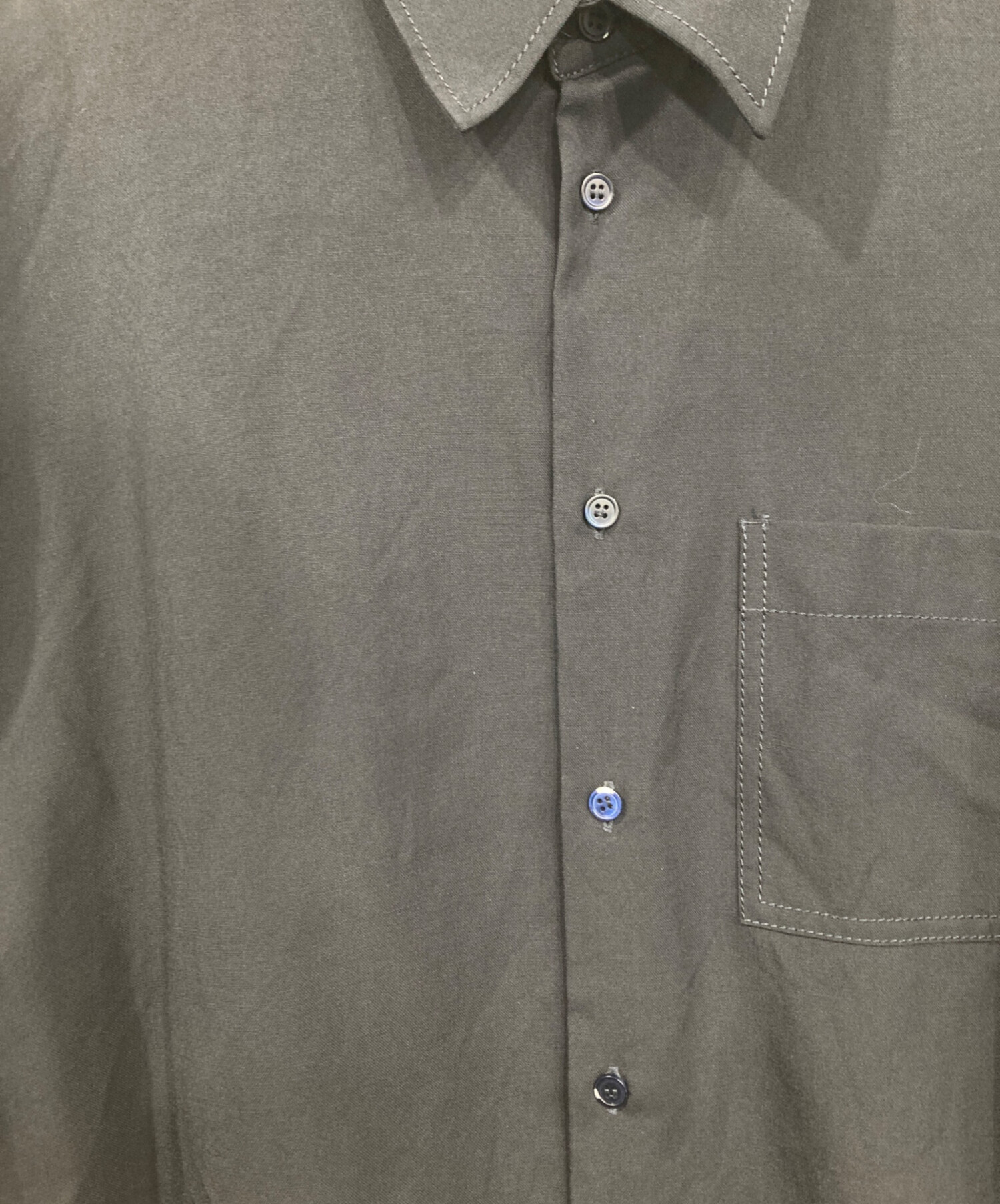 中古・古着通販】MARNI (マルニ) トロピカルウールシャツ ネイビー