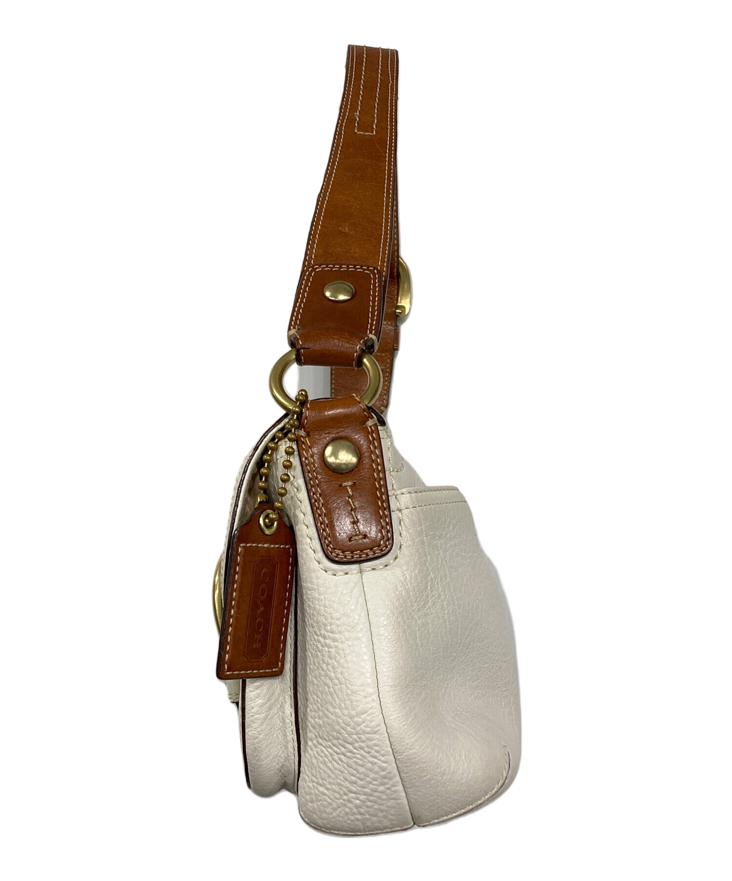 中古・古着通販】COACH (コーチ) ワンショルダーバッグ ホワイト
