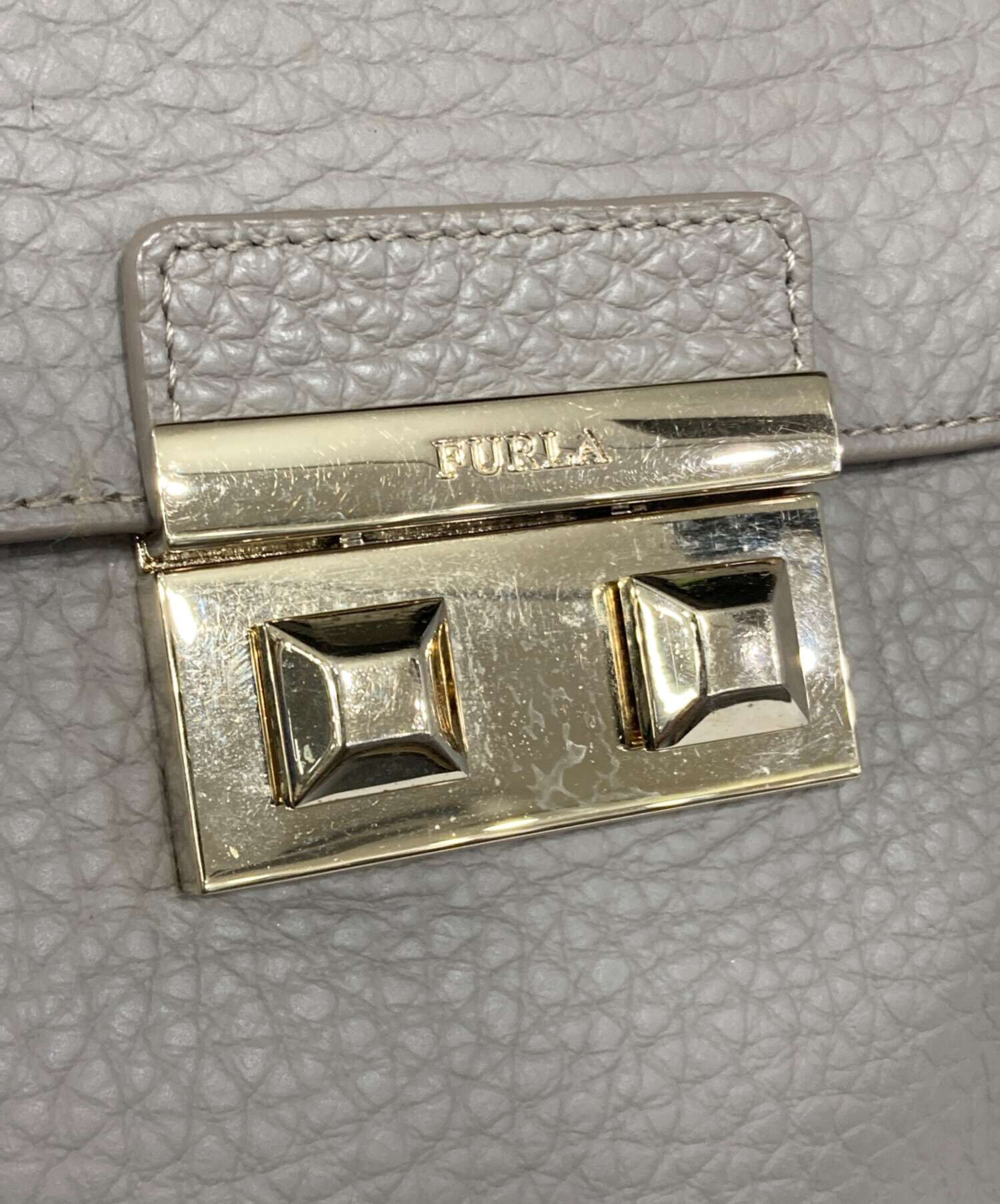 中古・古着通販】FURLA (フルラ) レザーリュック グレー｜ブランド