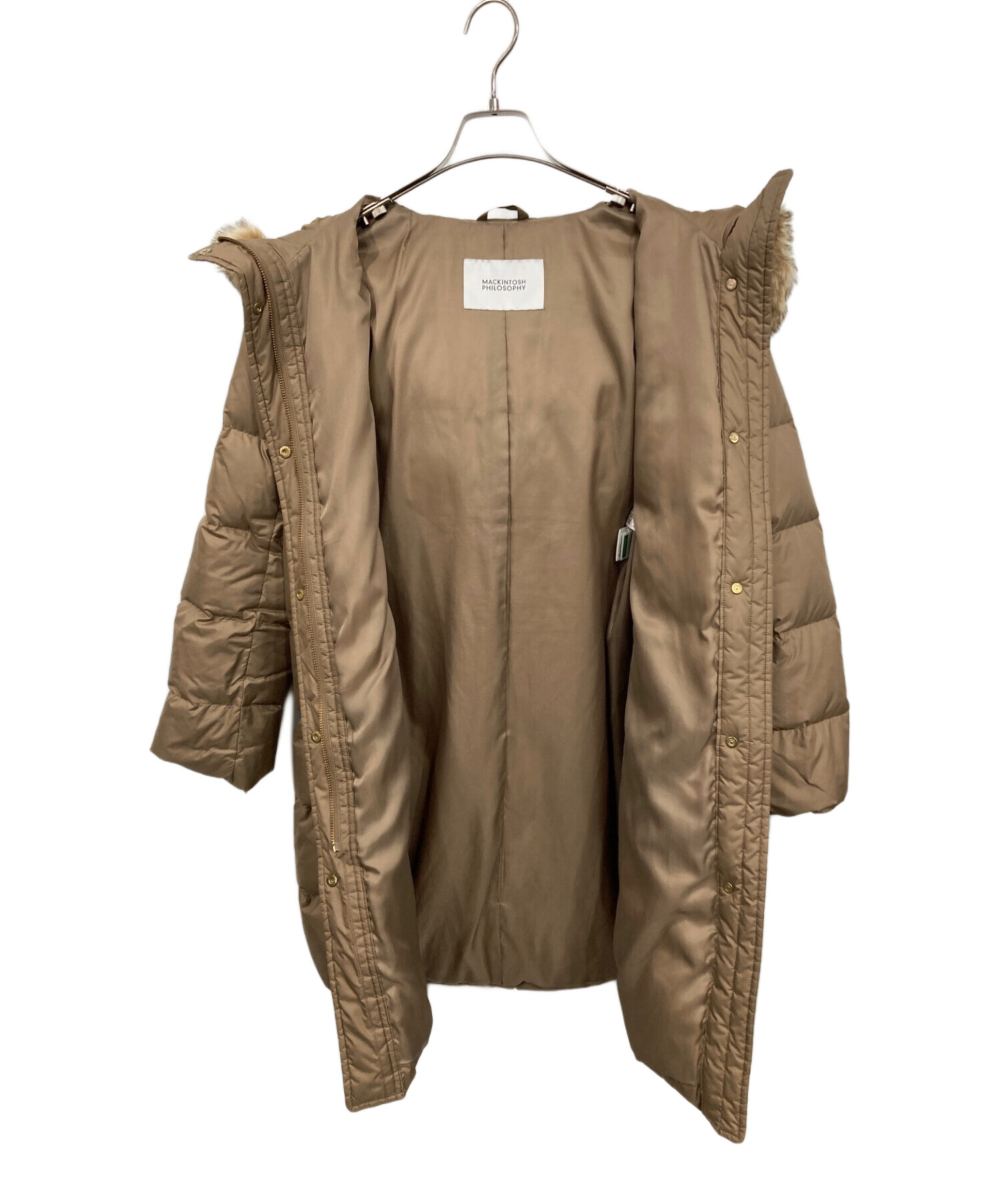マッキントッシュフィロソフィーダウンコート　ベージュ色　ファー付 中古・古着通販】MACKINTOSH PHILOSOPHY (マッキントッシュ