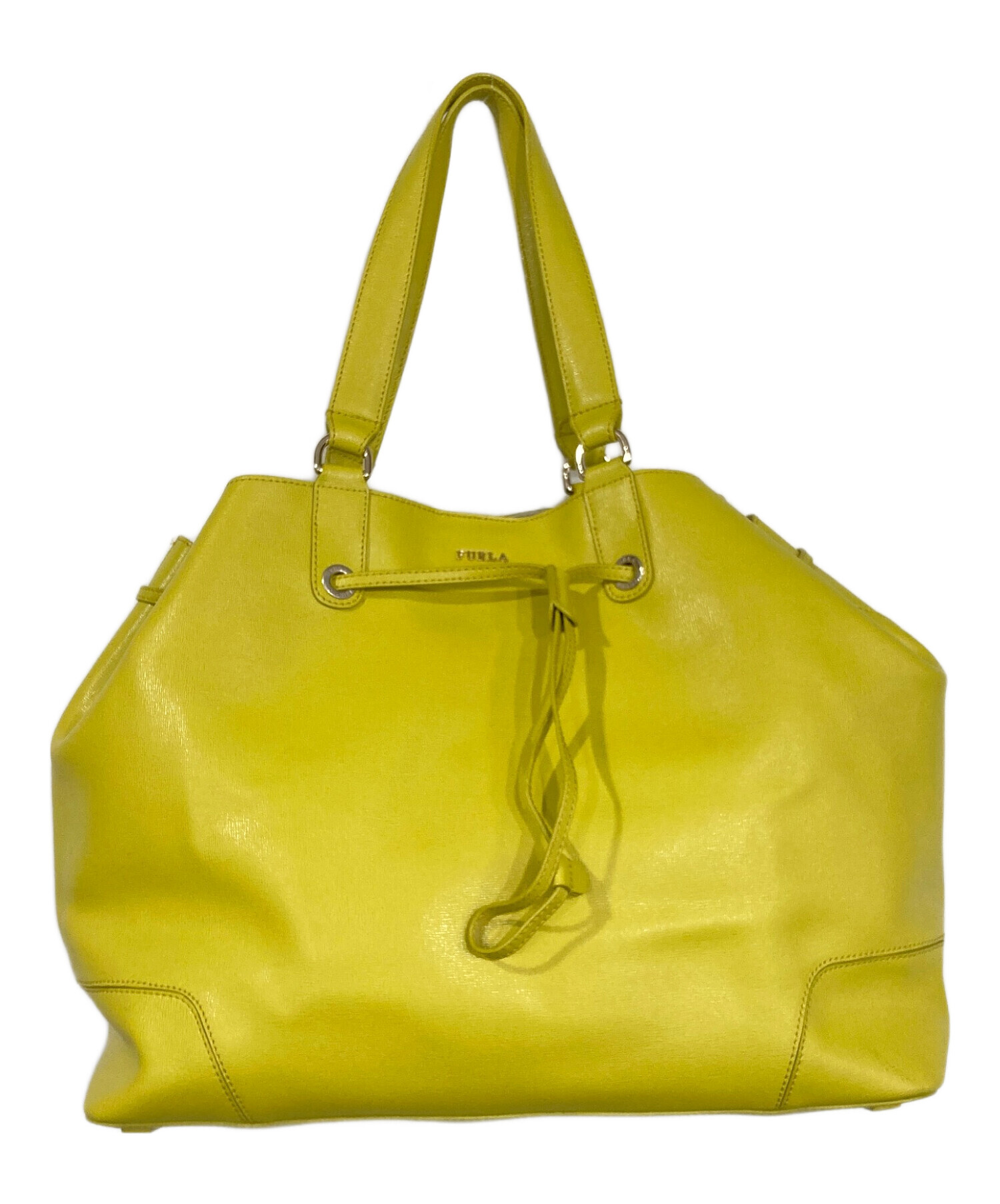 中古・古着通販】FURLA (フルラ) ポーチ付きトートバッグ イエロー 