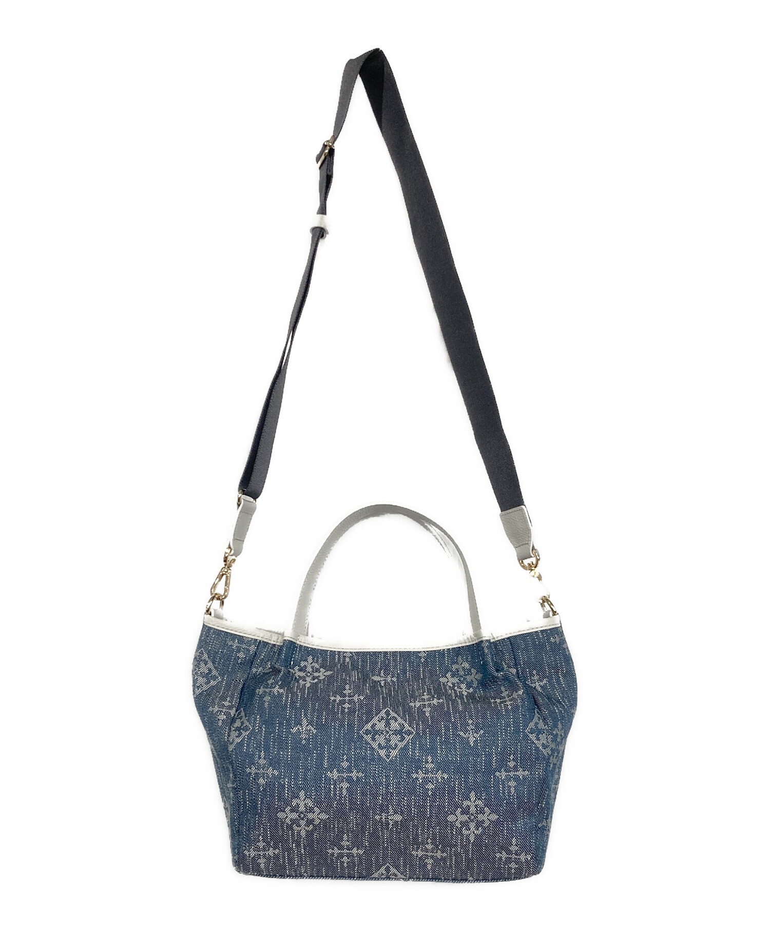 ★極美品★russet【Denim jacquard】2wayミニトートバッグ 中古・古着通販】russet (ラシット) Denim jacquard 2wayミニトート