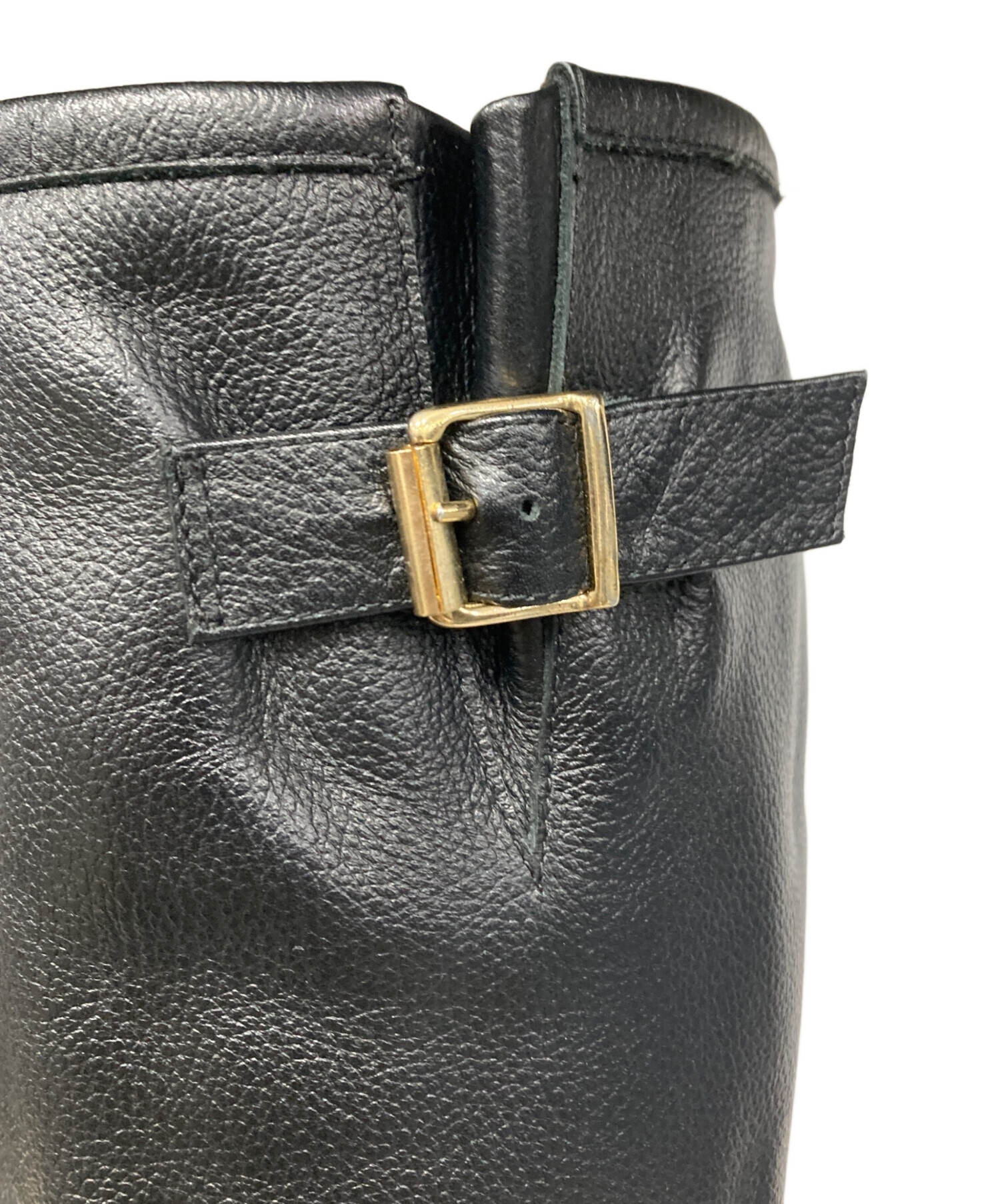 中古・古着通販】BRENTA (ブレンタ) バックルロングブーツ ブラック