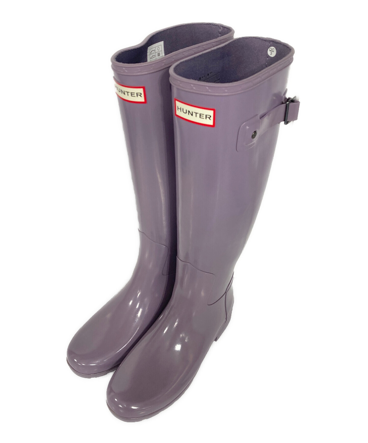 ［新品］ハンター　レインブーツ　UK4 中古・古着通販】HUNTER (ハンター) ロングレインブーツ パープル