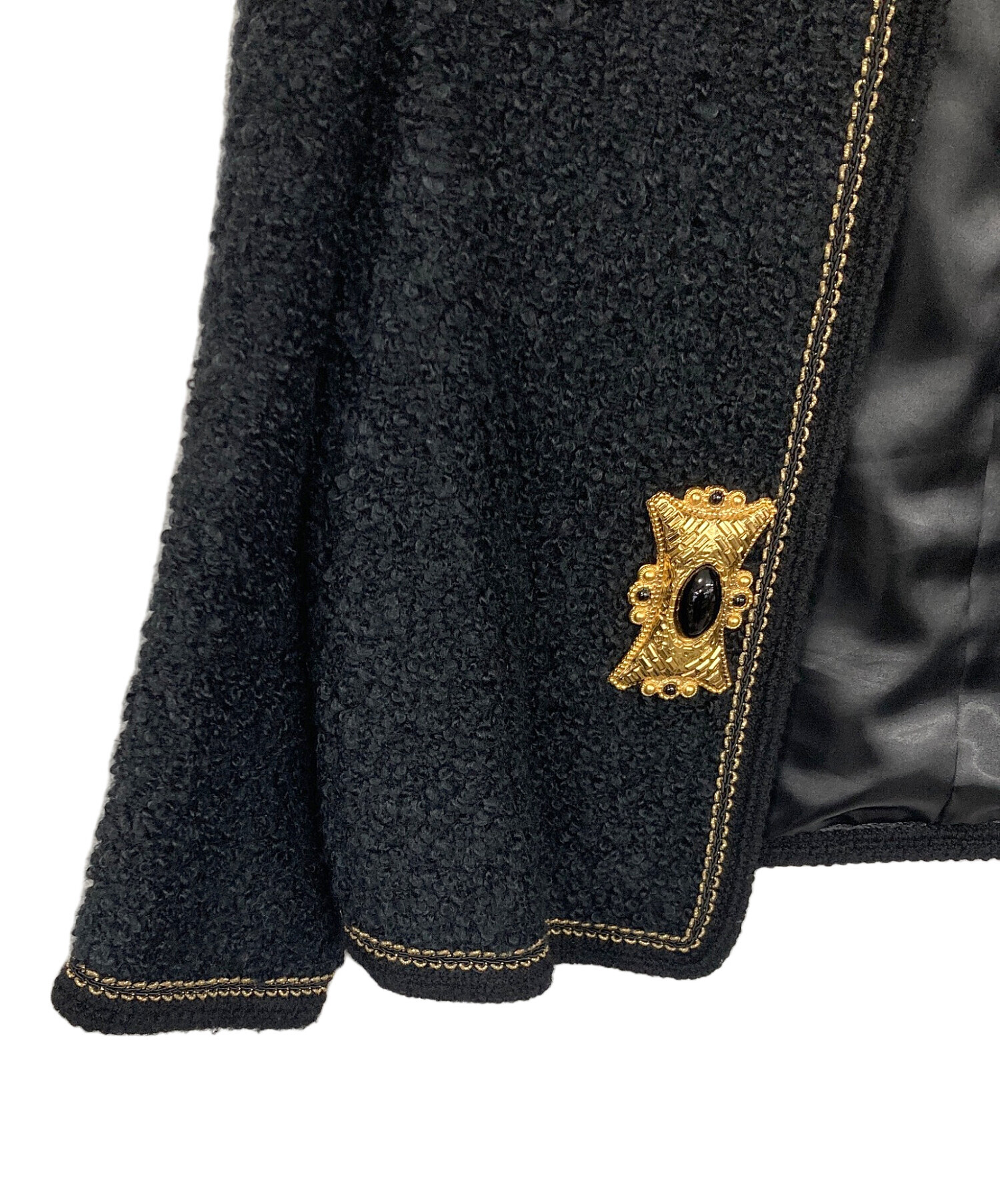 タグ付き 伊太利屋 イタリヤ ポリエステル ツイード ジャケット 13号サイズ タグ付き 伊太利屋 イタリヤ ポリエステル ツイード ジャケット 13号サイズ