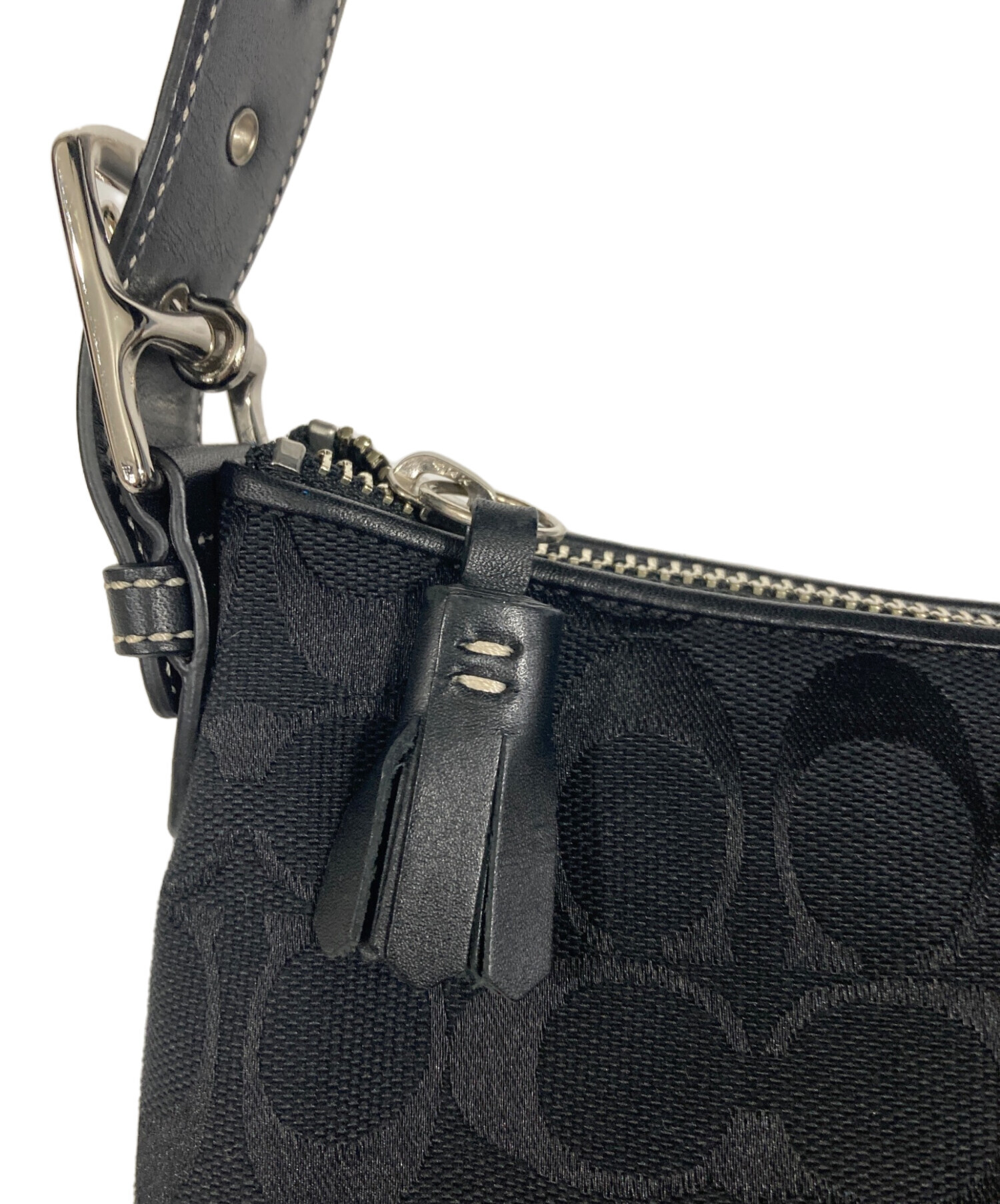 中古・古着通販】COACH (コーチ) アクセサリーポーチ ブラック