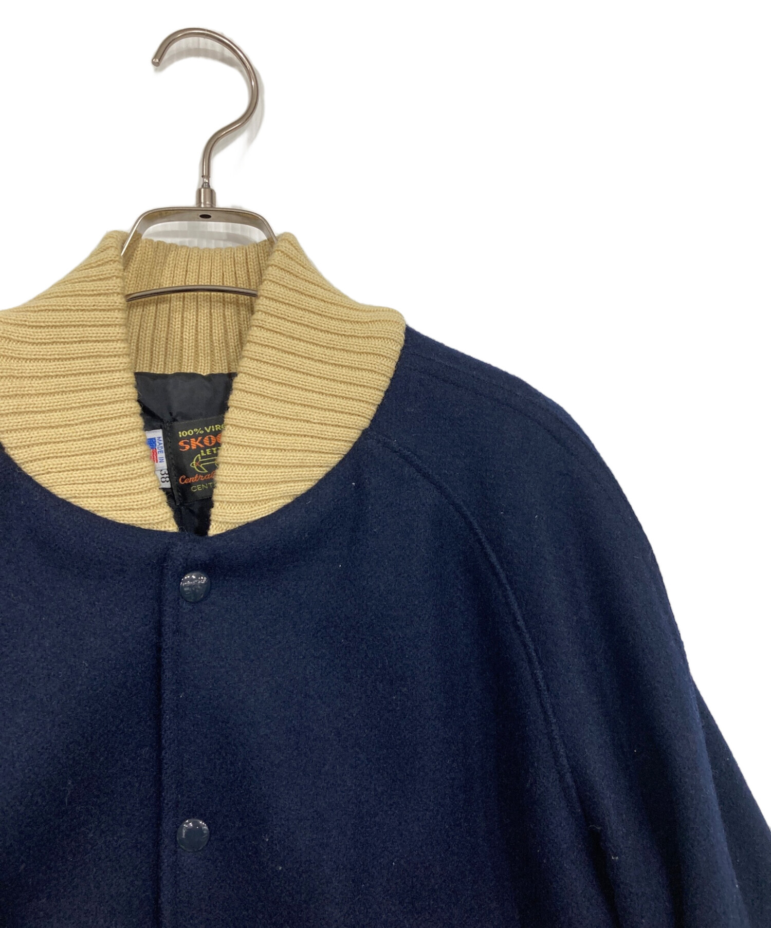 中古・古着通販】SKOOKUM (スクーカム) ウールスタジャン ネイビー