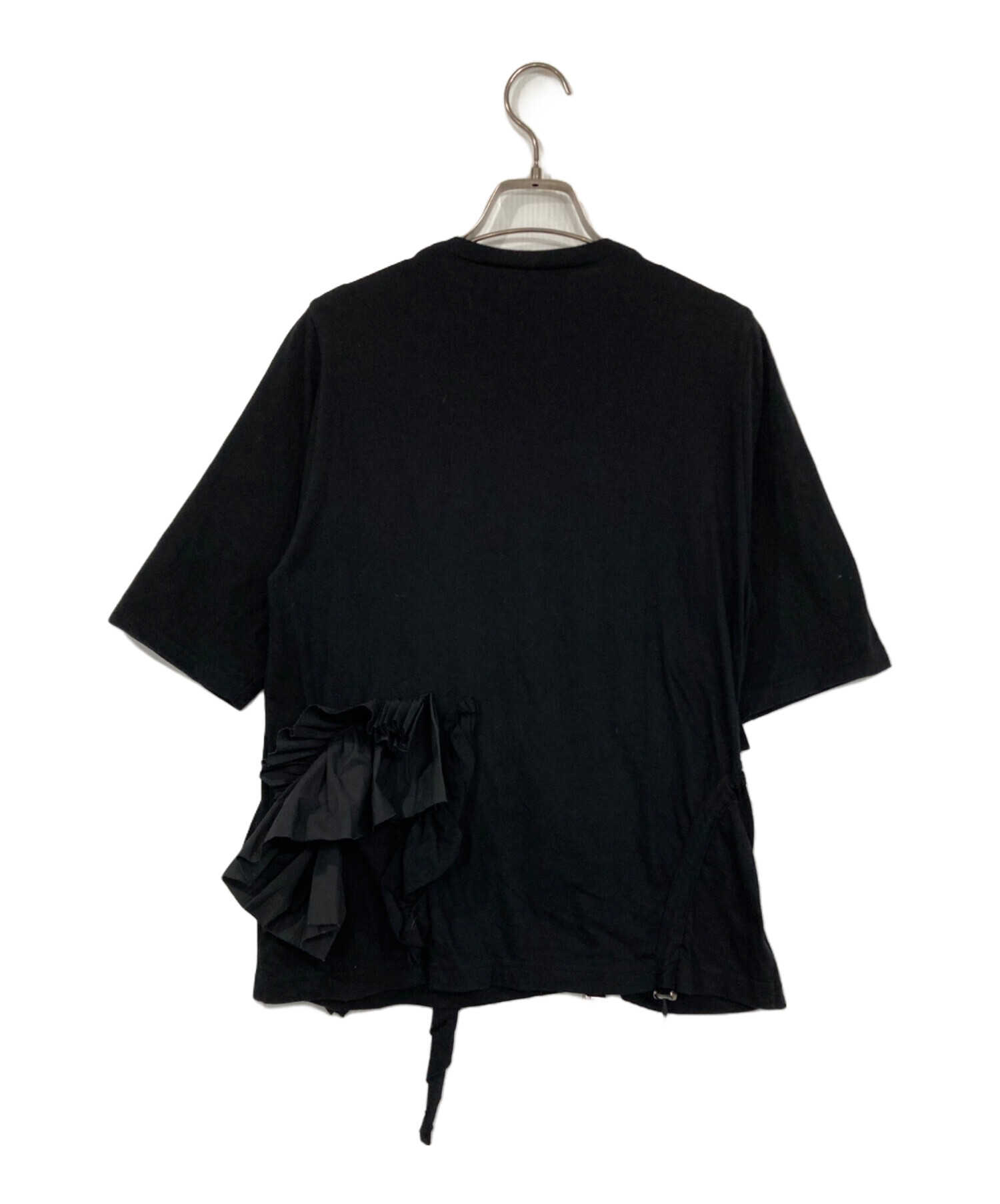 中古・古着通販】ENFOLD (エンフォルド) デコラティブTシャツ ブラック