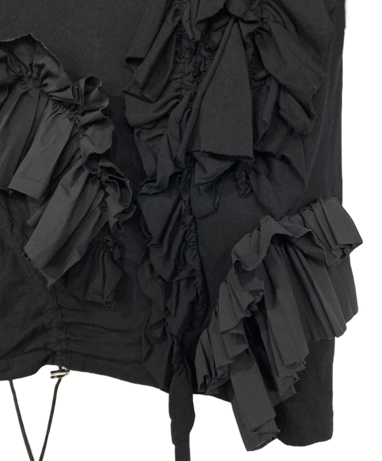 中古・古着通販】ENFOLD (エンフォルド) デコラティブTシャツ ブラック