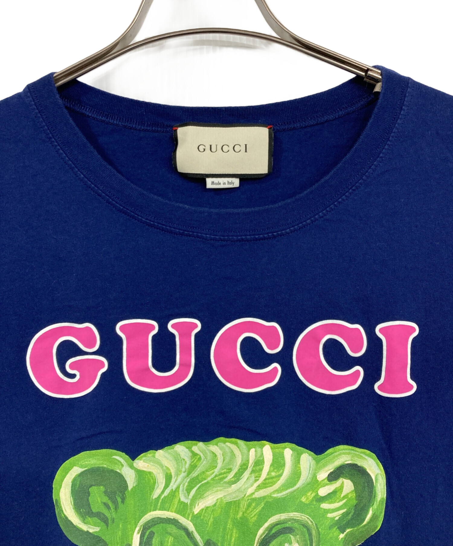 中古・古着通販】GUCCI (グッチ) グミベアプリントTシャツ ブルー