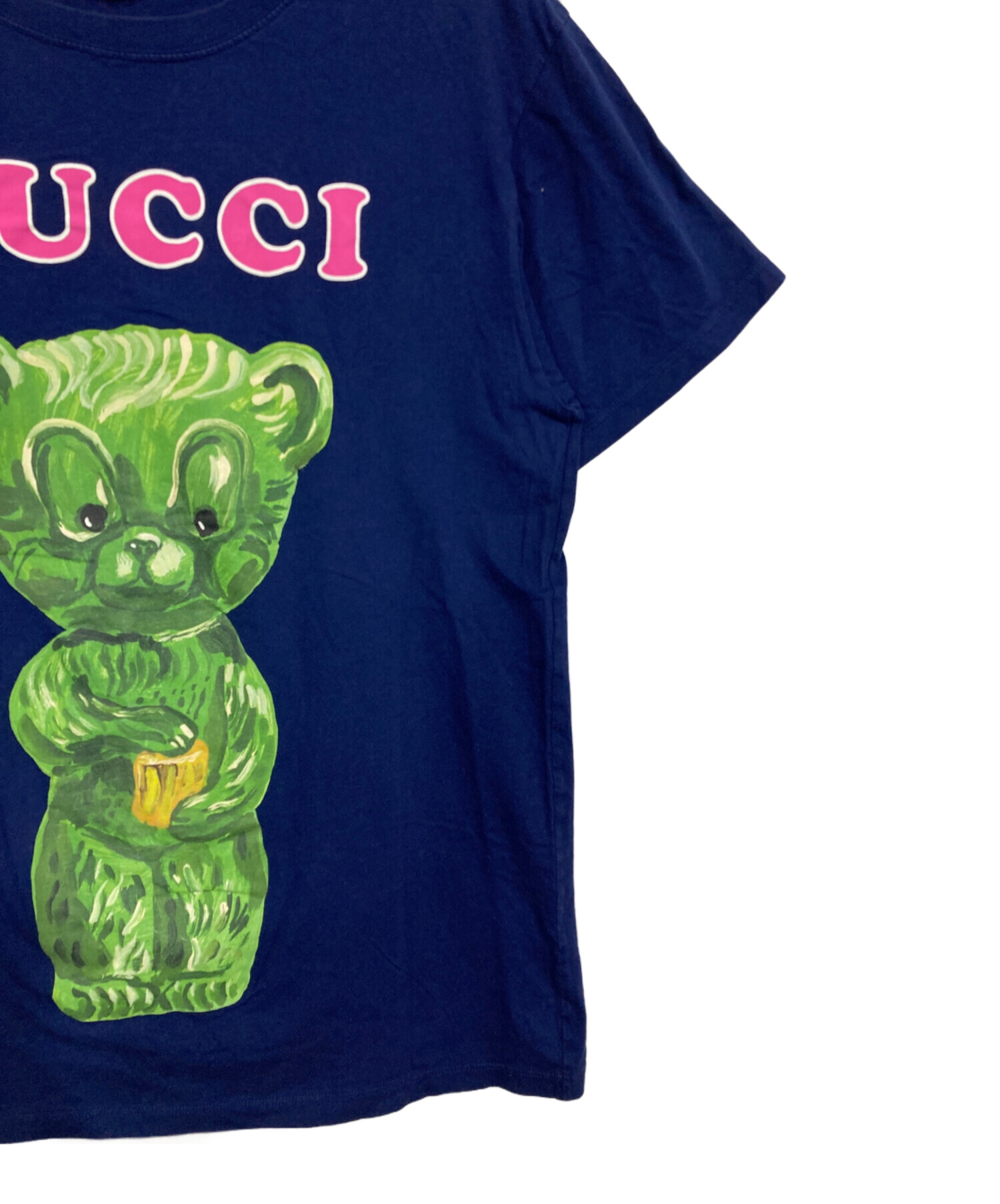 中古・古着通販】GUCCI (グッチ) グミベアプリントTシャツ ブルー