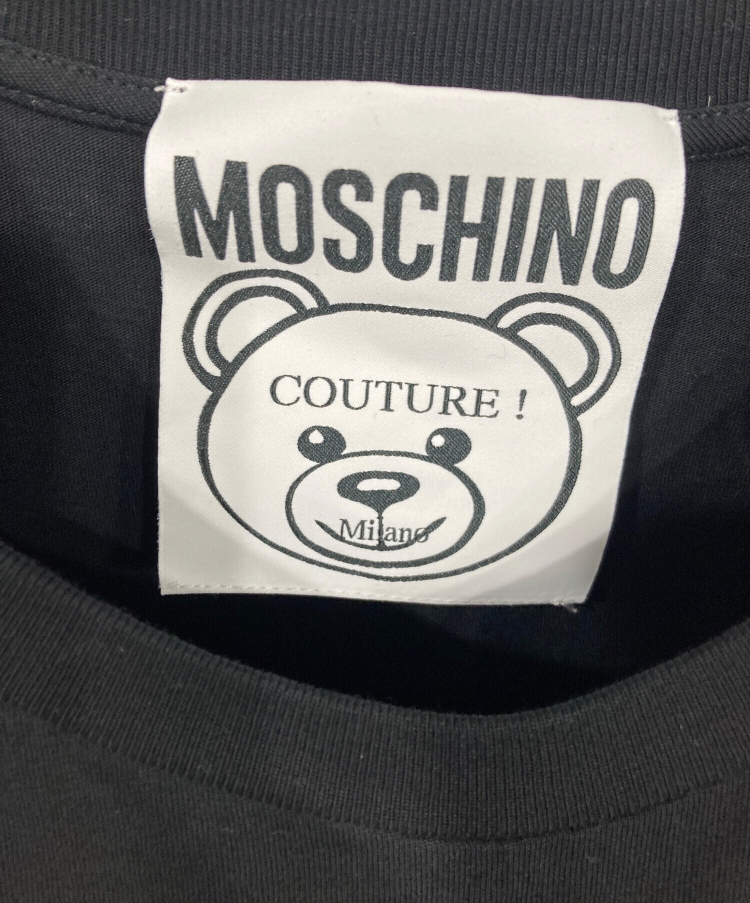 中古・古着通販】MOSCHINO (モスキーノ) テディベアTシャツ ブラック