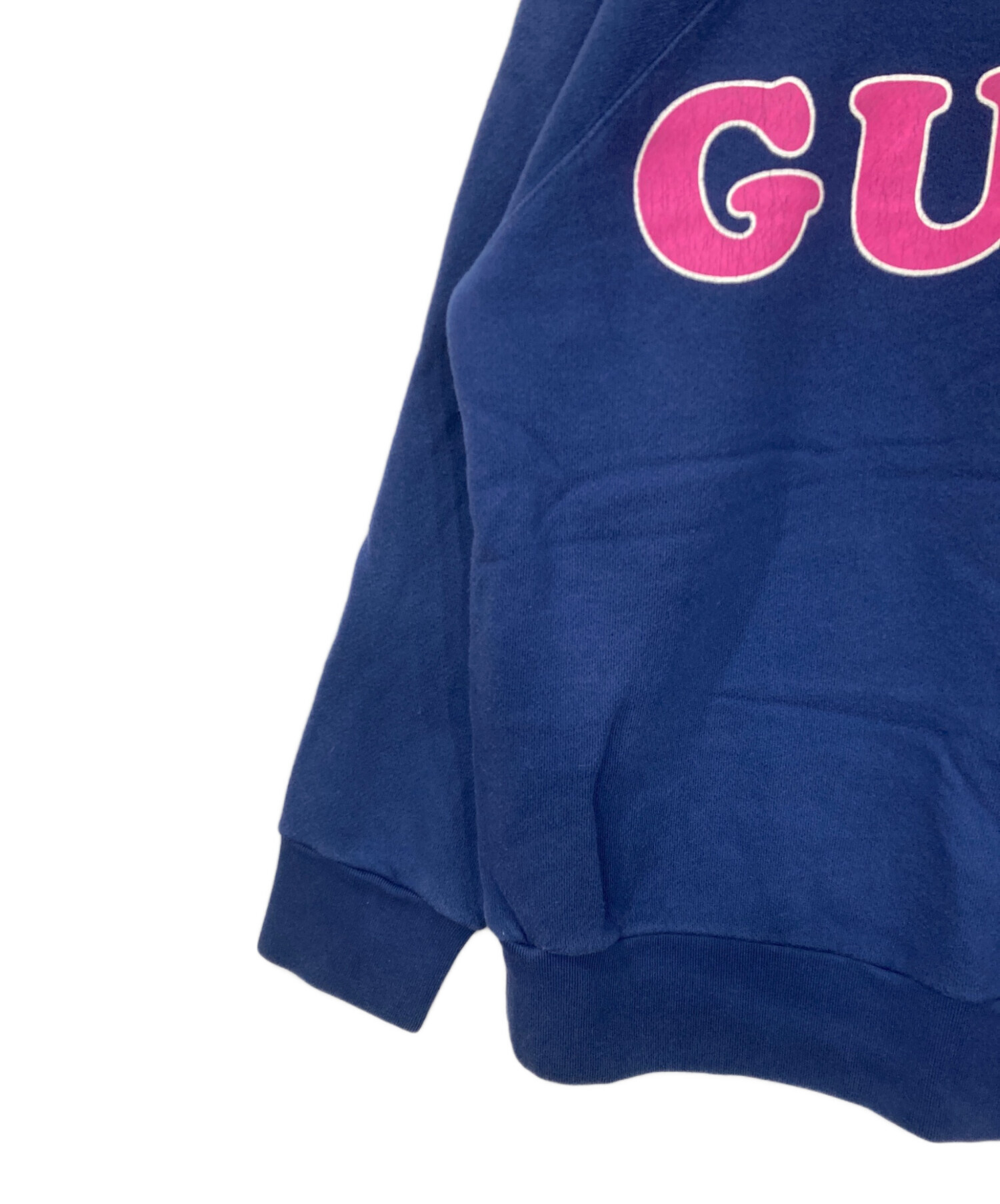 中古・古着通販】GUCCI (グッチ) ロゴプリントスウェット ブルー