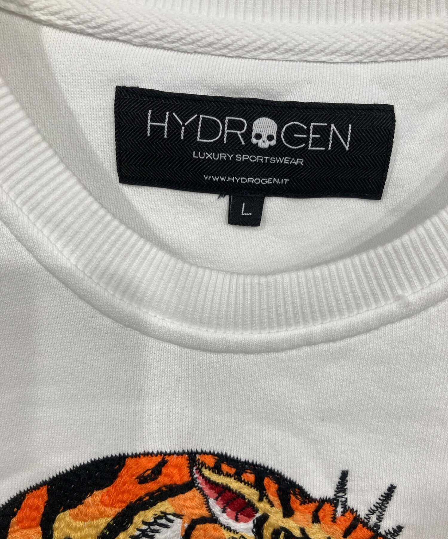 中古・古着通販】HYDROGEN (ハイドロゲン) 虎刺繍スカルスウェット 