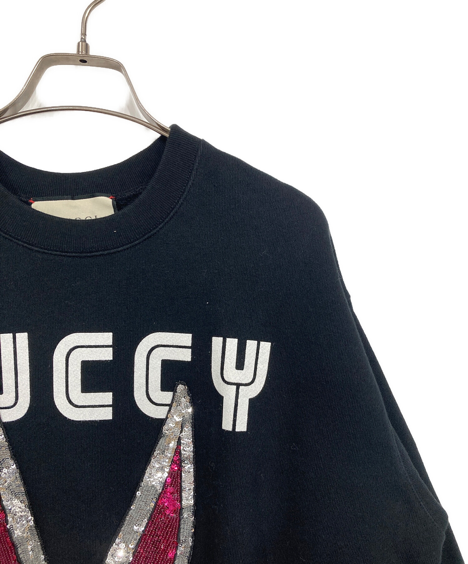 【新品・未使用品】GUCCI グッチ×ばなにゃ　スパンコール　スウェット　M 中古・古着通販】GUCCI (グッチ) スパンコールバッグスバニー