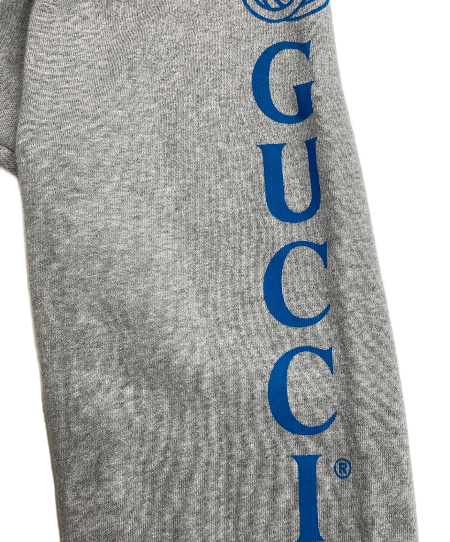 中古・古着通販】GUCCI (グッチ) サイドロゴスウェットパンツ グレー