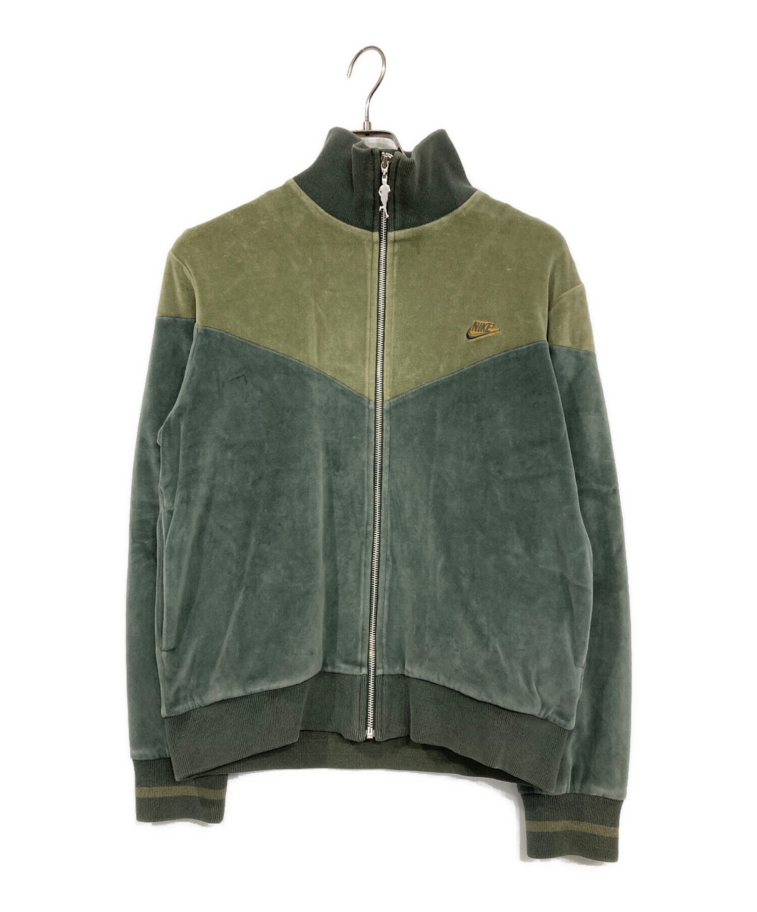 中古・古着通販】NIKE (ナイキ) ベロアジャケット グリーン サイズ:M