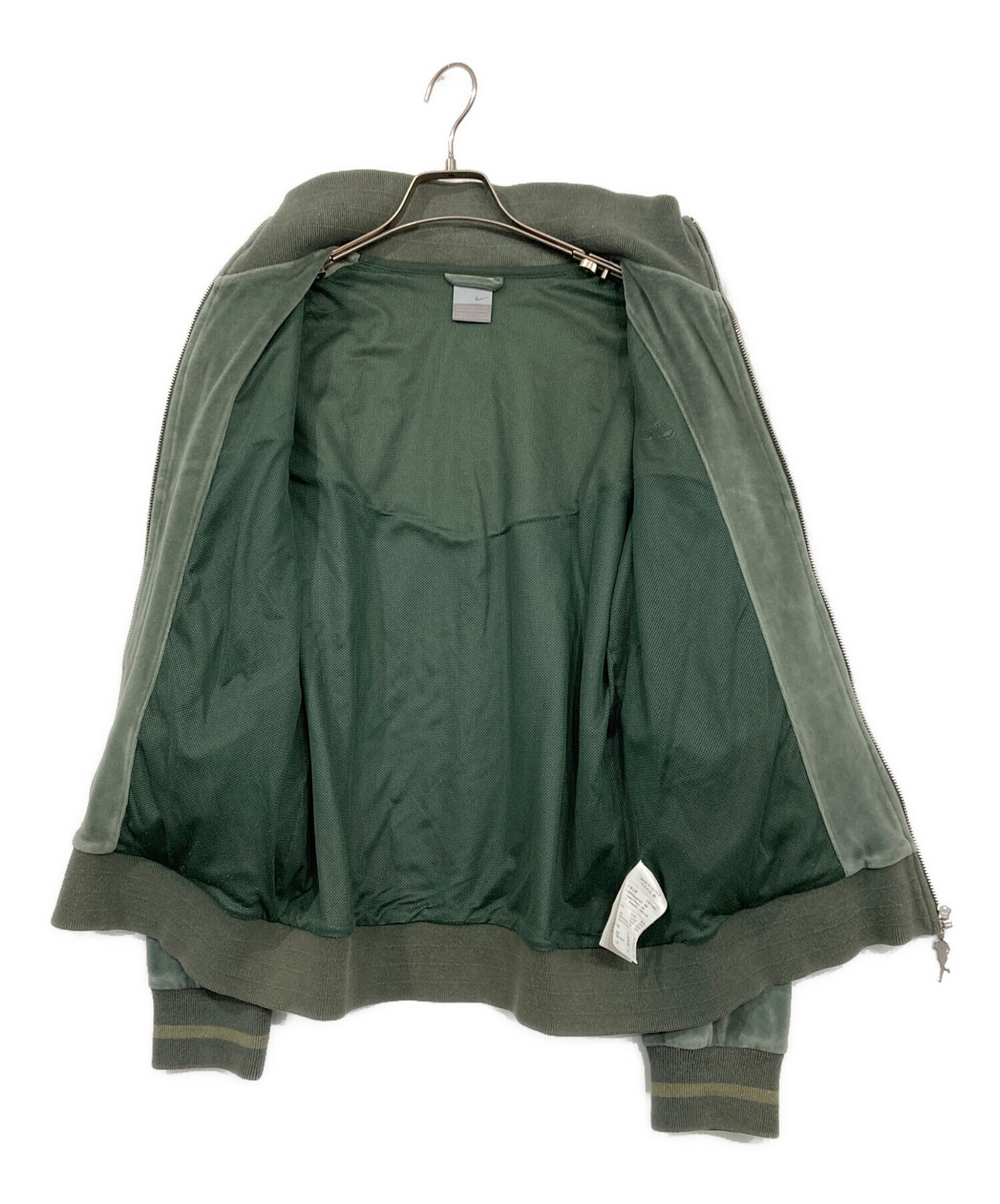 中古・古着通販】NIKE (ナイキ) ベロアジャケット グリーン サイズ:M