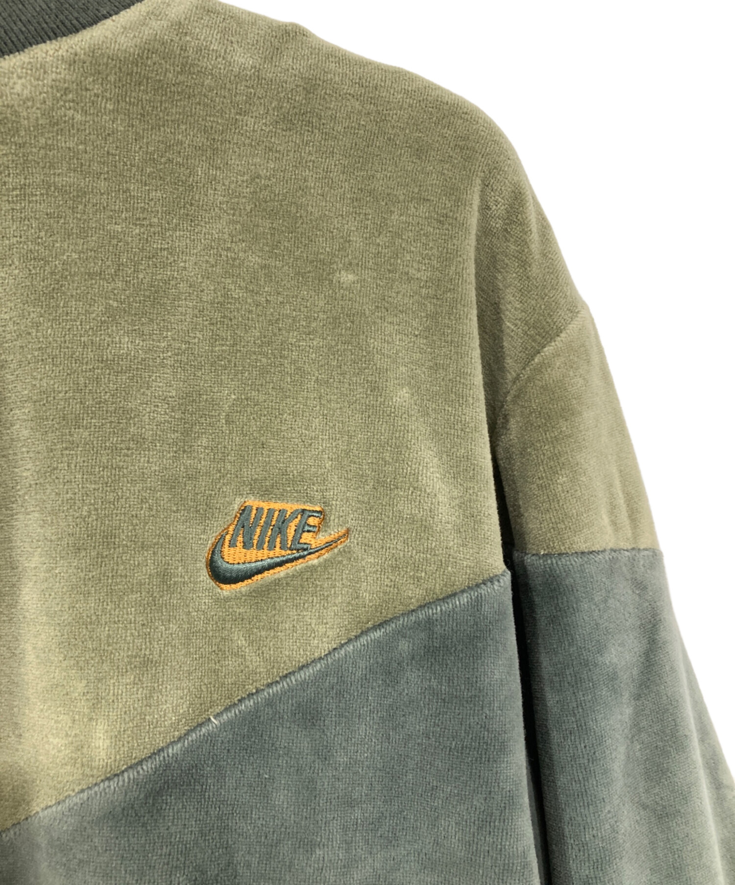 中古・古着通販】NIKE (ナイキ) ベロアジャケット グリーン サイズ:M