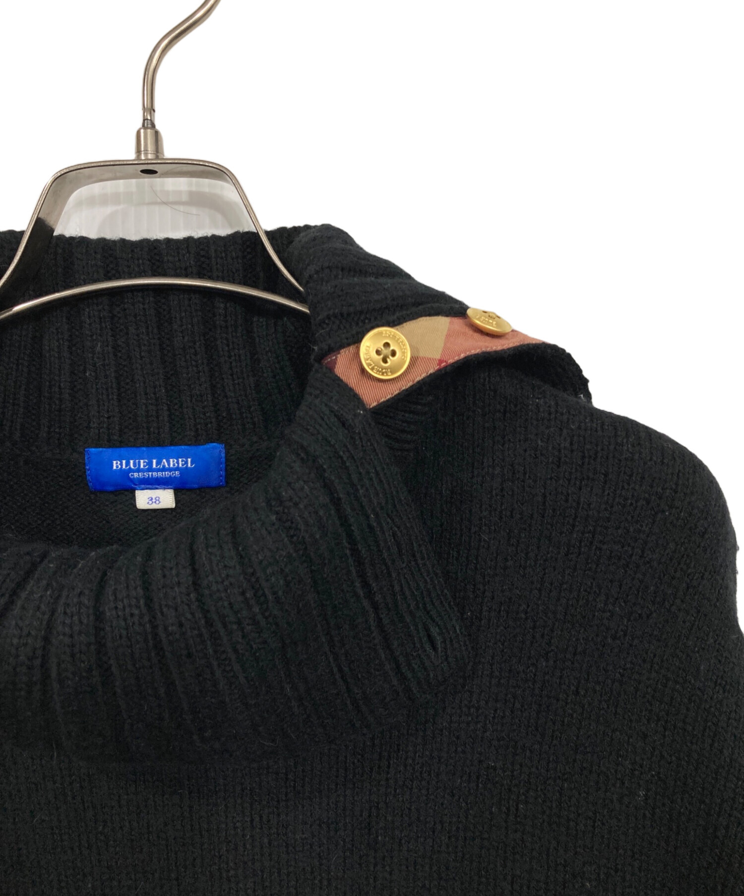 新品　ブルーレーベルクレストブリッジ　ニットワンピース　バーバリー　黒 中古・古着通販】BLUE LABEL CRESTBRIDGE (ブルーレーベルクレスト