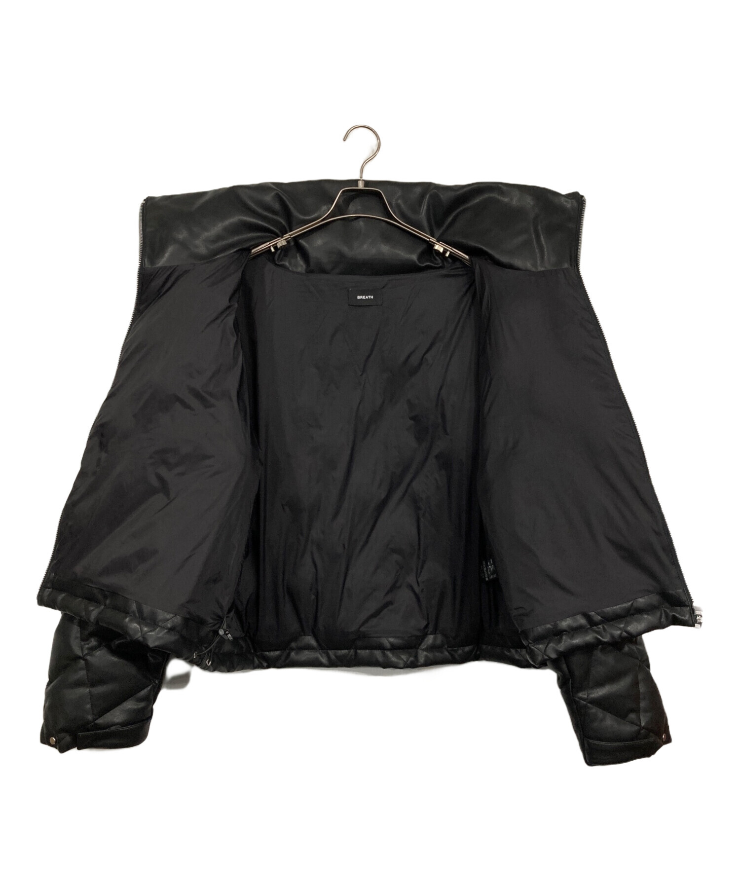 中古・古着通販】BREATH (ブレス) FAUX LEATHER QUILTING DOWN JACKET 